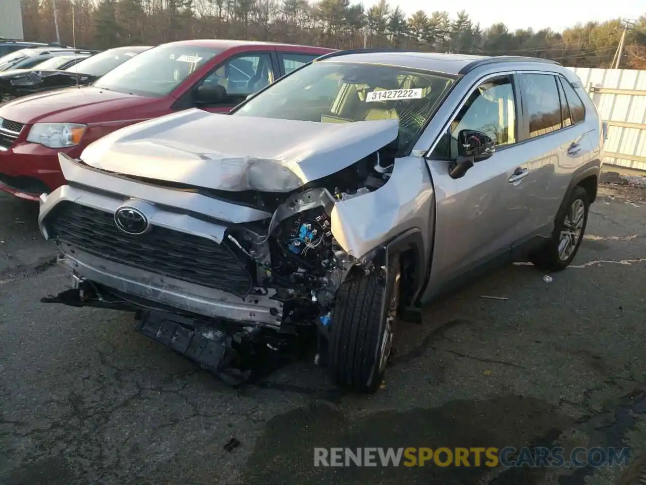 2 Photograph of a damaged car JTMA1RFV6KD503696 TOYOTA RAV4 2019