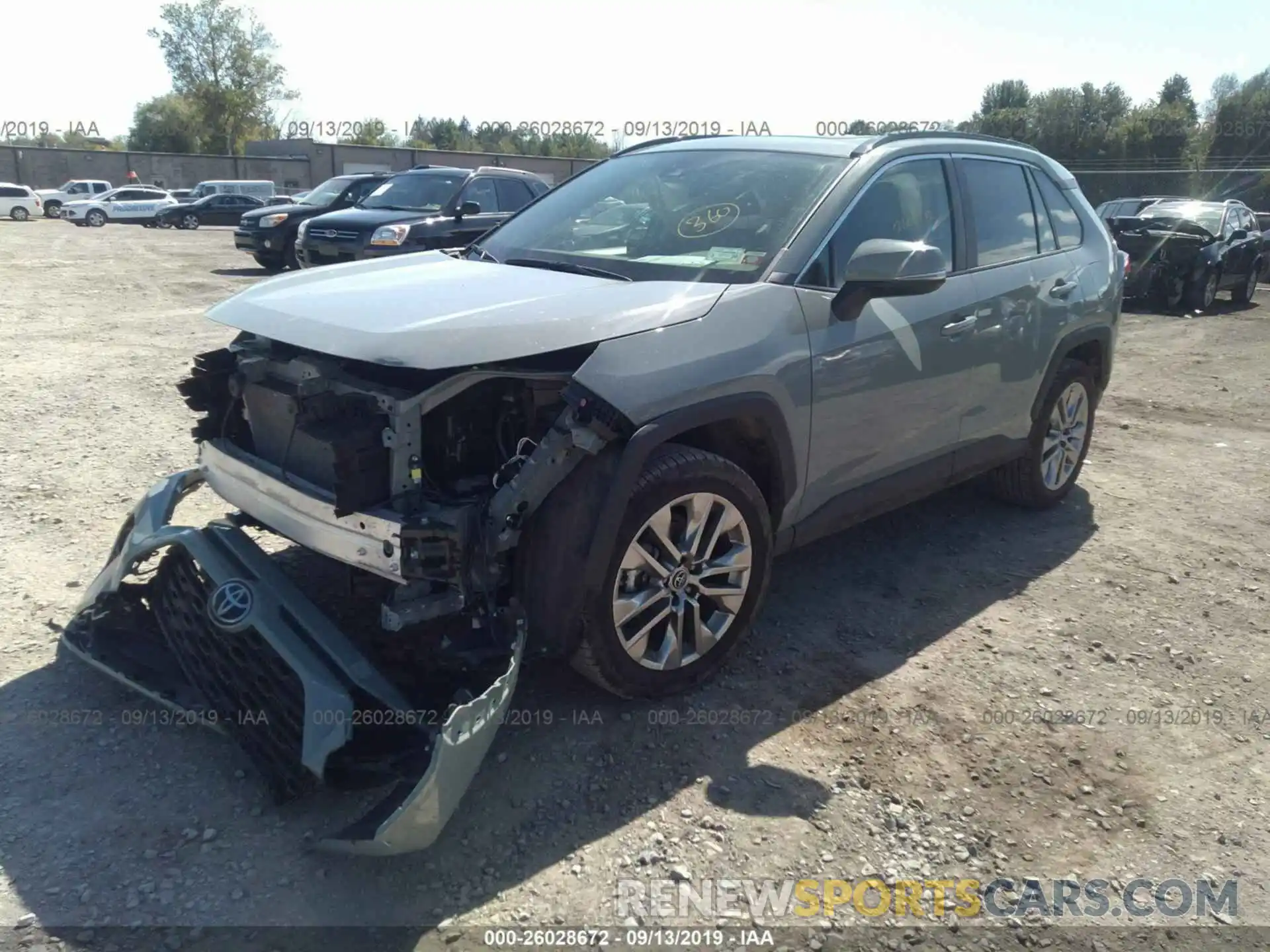 2 Photograph of a damaged car JTMA1RFV9KJ006725 TOYOTA RAV4 2019