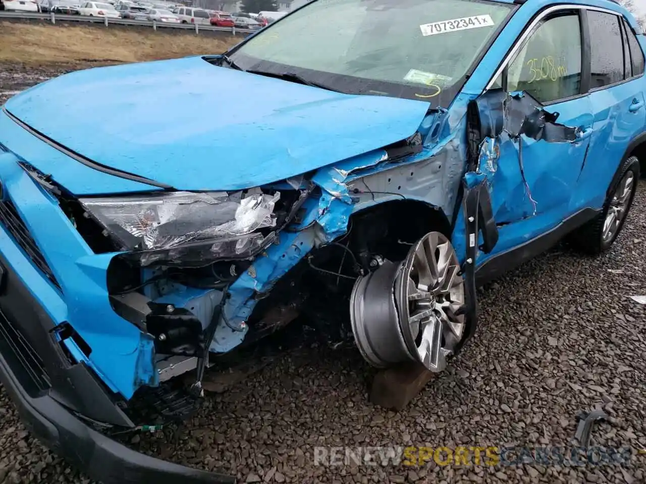 9 Photograph of a damaged car JTMA1RFVXKD014606 TOYOTA RAV4 2019