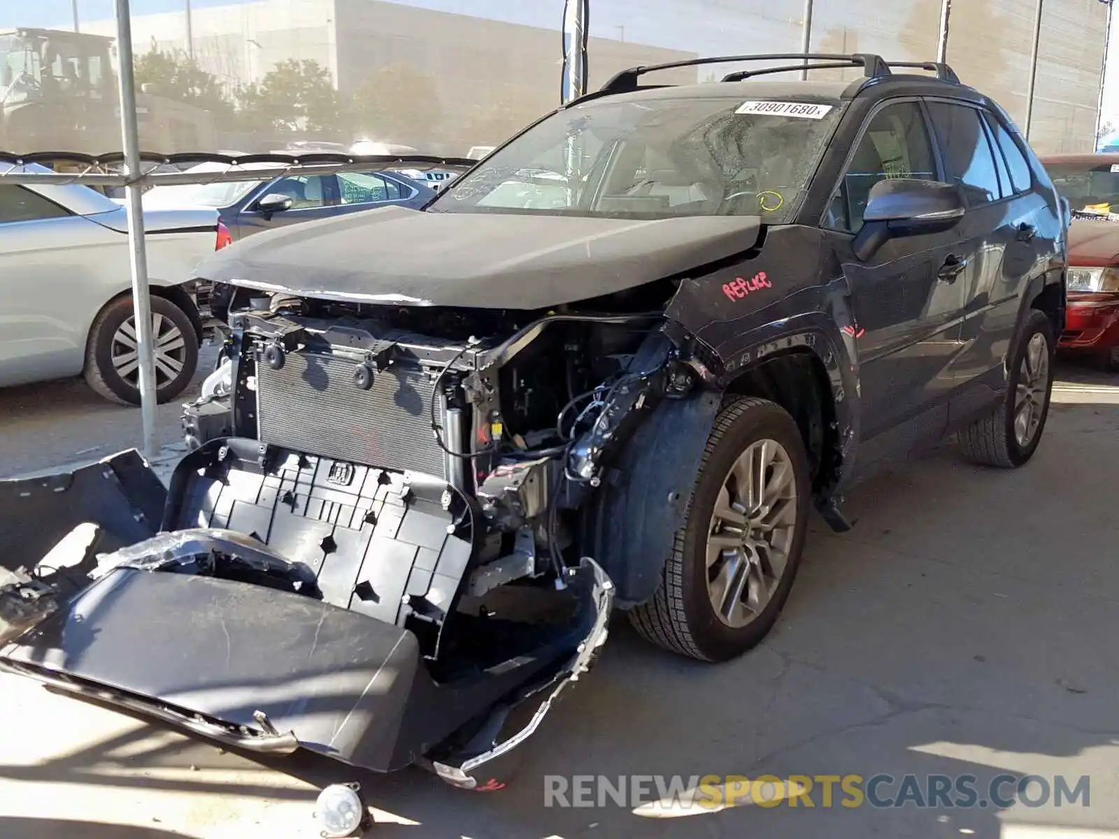 2 Photograph of a damaged car JTMC1RFV8KJ001184 TOYOTA RAV4 2019