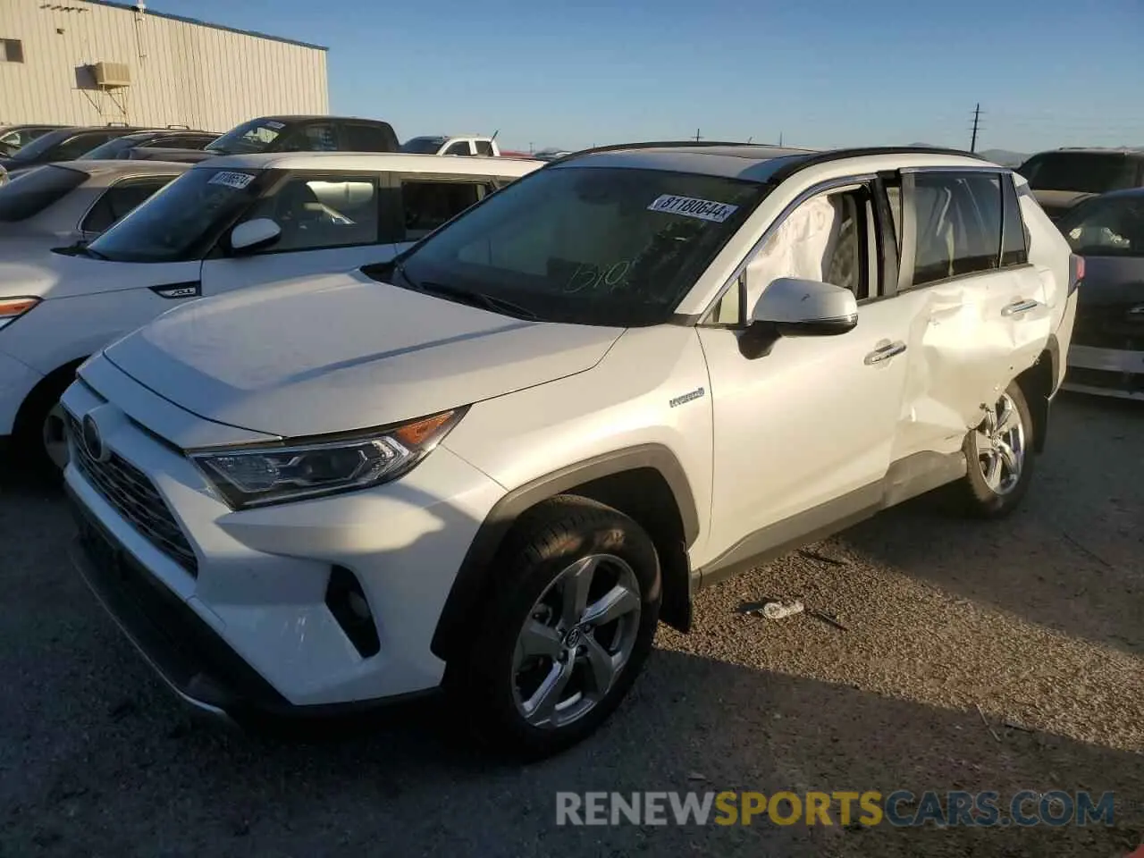 1 Photograph of a damaged car JTMDWRFV2KD015070 TOYOTA RAV4 2019