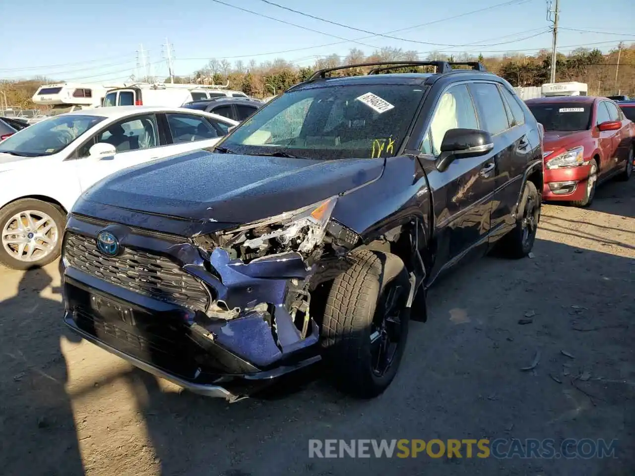 1 Photograph of a damaged car JTMEWRFV3KJ010742 TOYOTA RAV4 2019