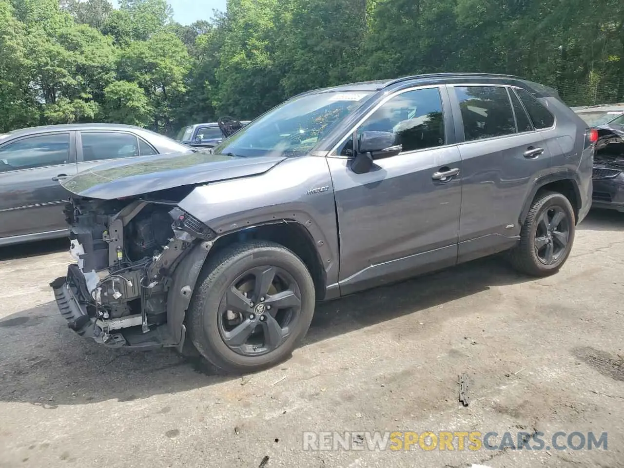 1 Photograph of a damaged car JTMEWRFV5KD518192 TOYOTA RAV4 2019