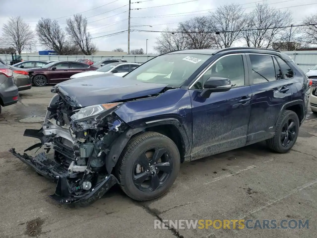 1 Photograph of a damaged car JTMEWRFV5KJ015991 TOYOTA RAV4 2019