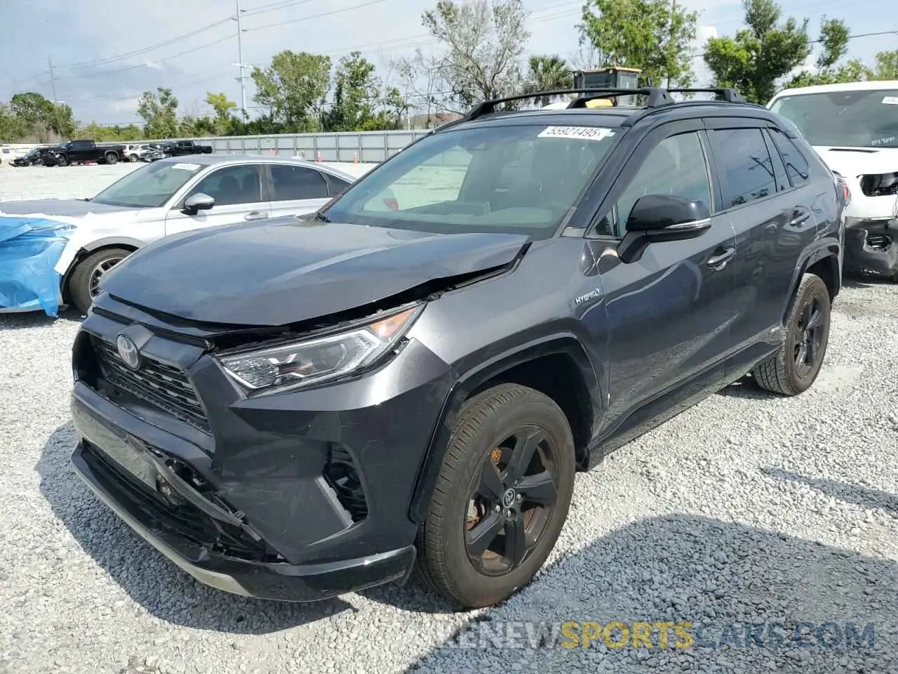 1 Photograph of a damaged car JTMEWRFV6KJ025154 TOYOTA RAV4 2019