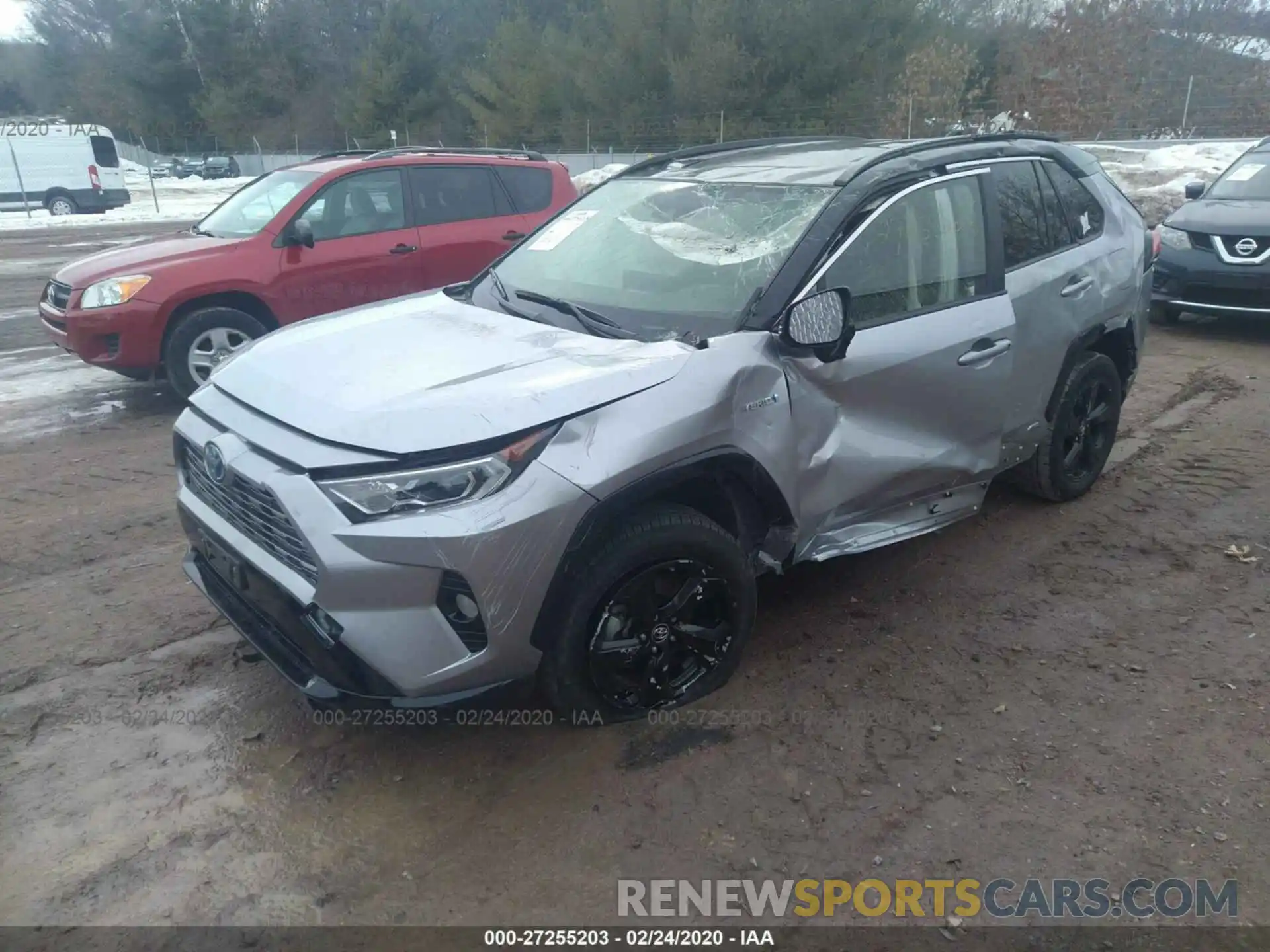 2 Photograph of a damaged car JTMEWRFV8KJ018321 TOYOTA RAV4 2019