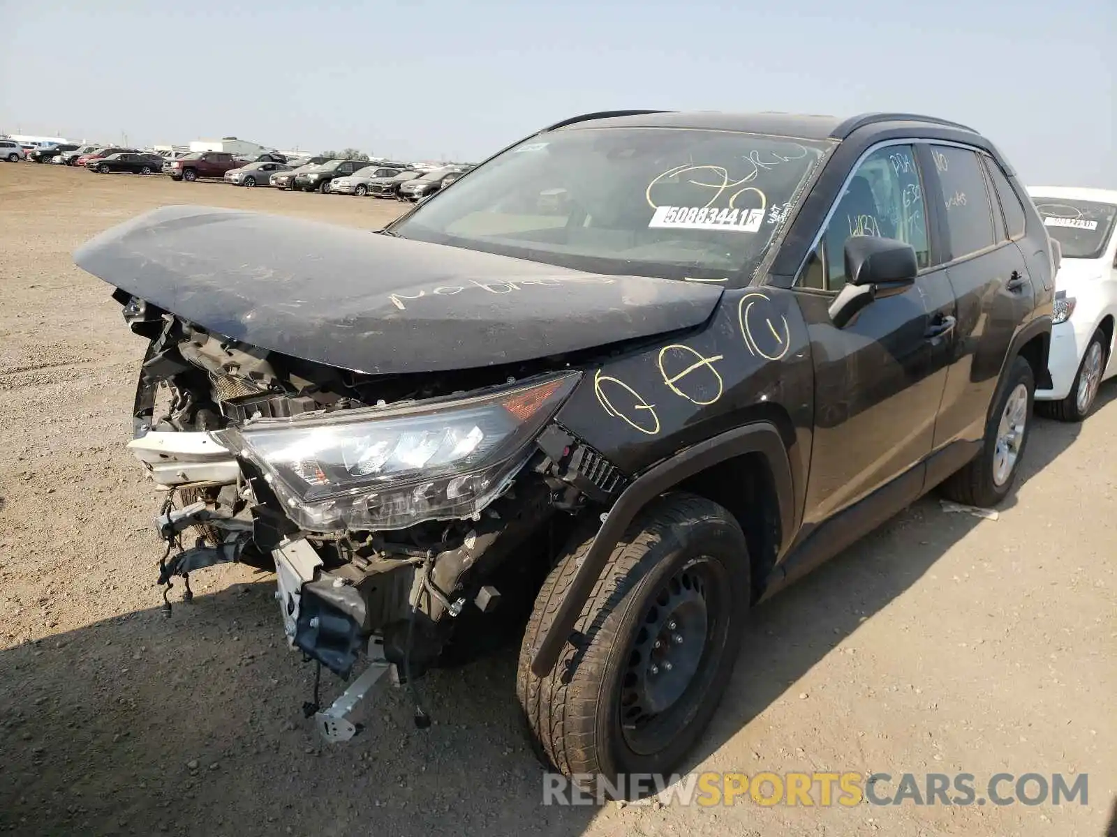 2 Photograph of a damaged car JTMF1RFV3KJ001834 TOYOTA RAV4 2019