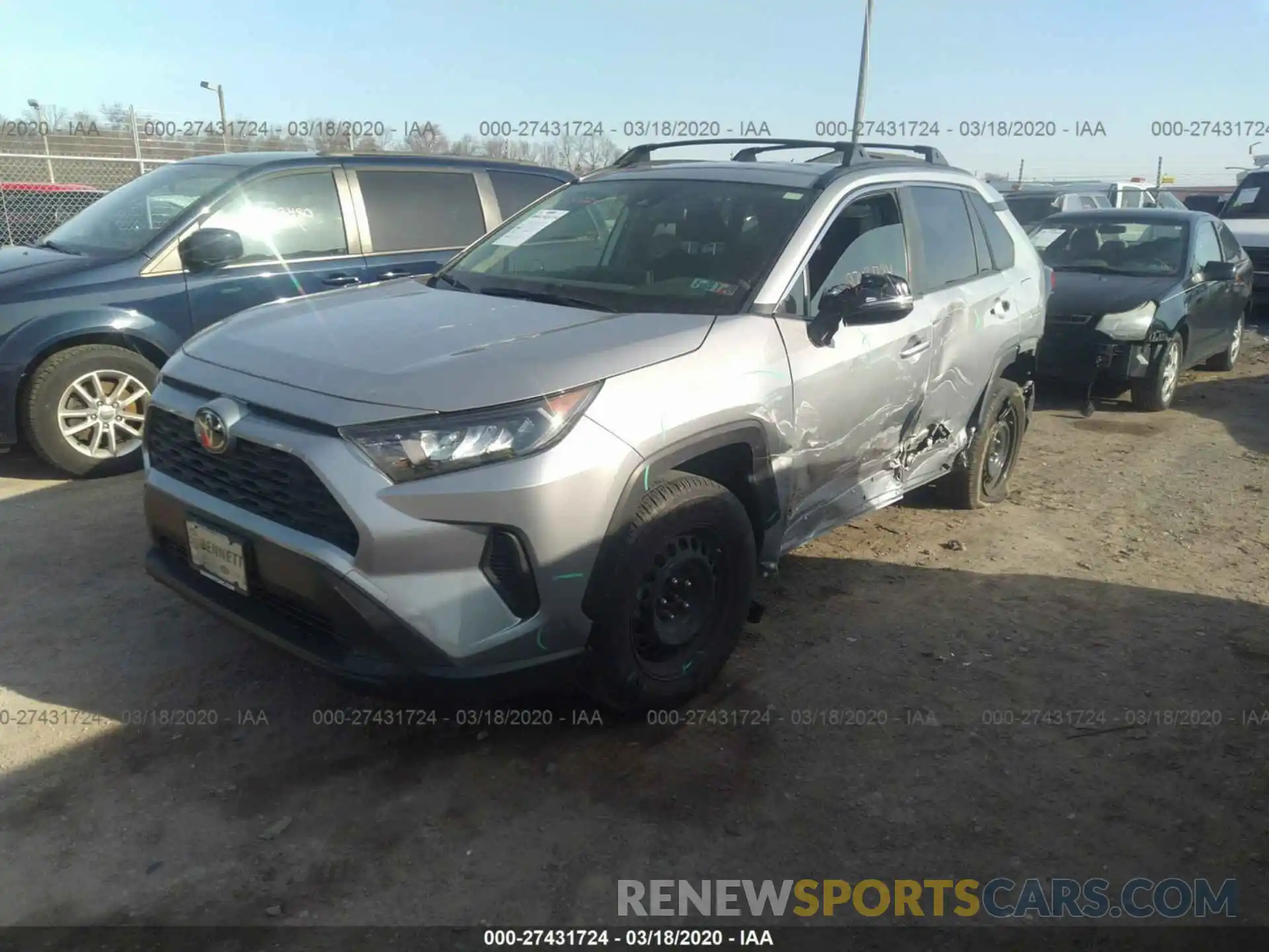 2 Photograph of a damaged car JTMG1RFV7KD007977 TOYOTA RAV4 2019