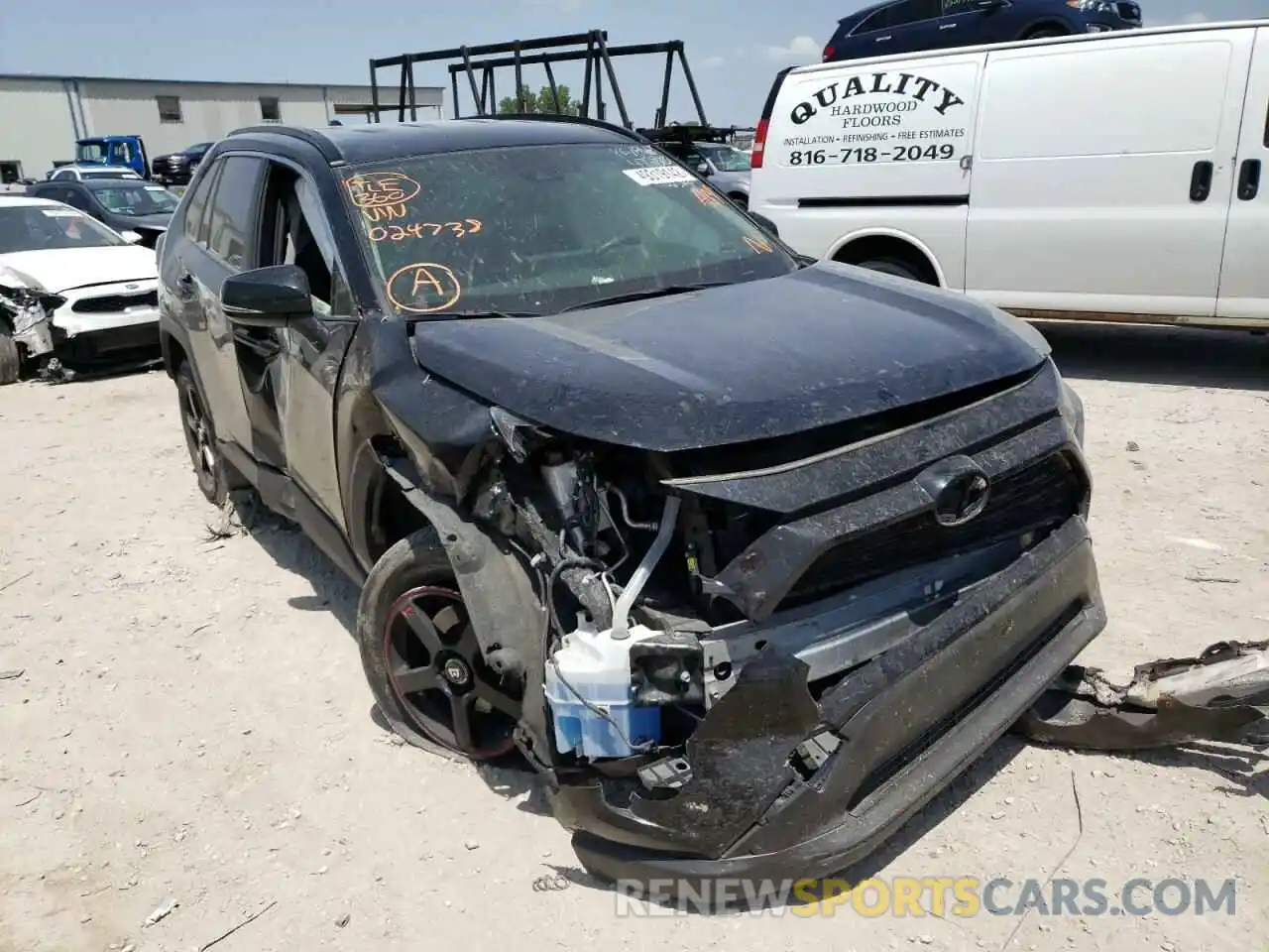 1 Photograph of a damaged car JTMG1RFV8KD024738 TOYOTA RAV4 2019