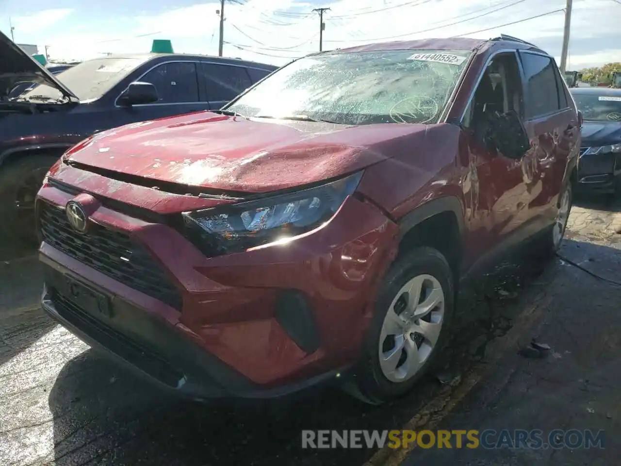 2 Photograph of a damaged car JTMH1RFV0KD017724 TOYOTA RAV4 2019