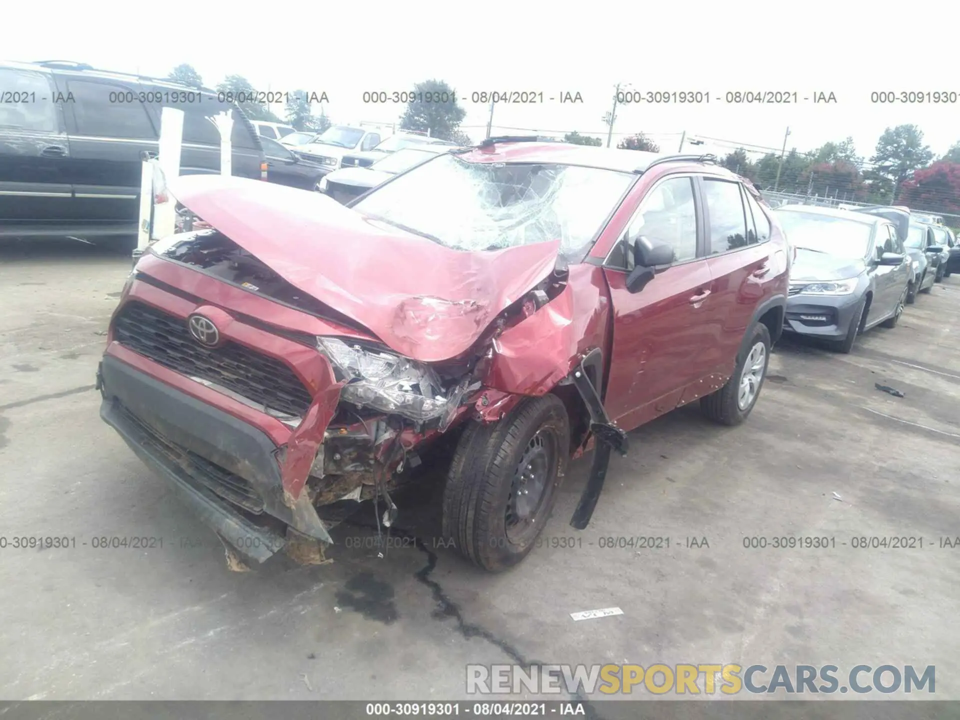 2 Photograph of a damaged car JTMH1RFV0KJ006935 TOYOTA RAV4 2019