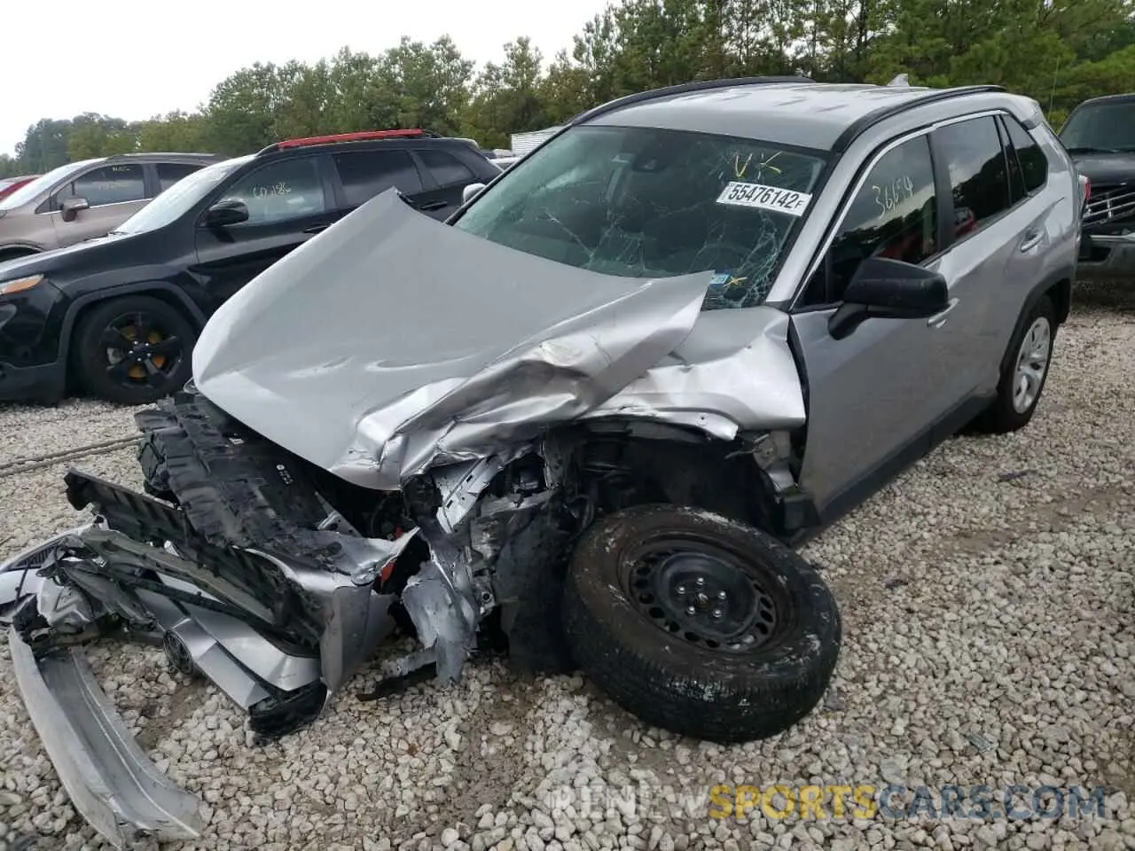 2 Photograph of a damaged car JTMH1RFV0KJ007762 TOYOTA RAV4 2019