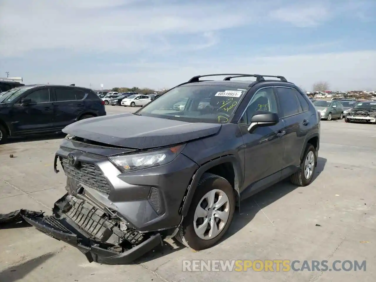 2 Photograph of a damaged car JTMH1RFV1KJ013893 TOYOTA RAV4 2019