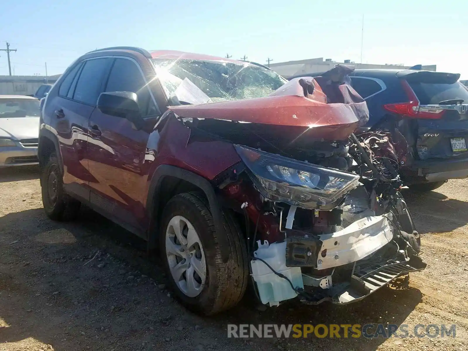 1 Photograph of a damaged car JTMH1RFV2KD033486 TOYOTA RAV4 2019