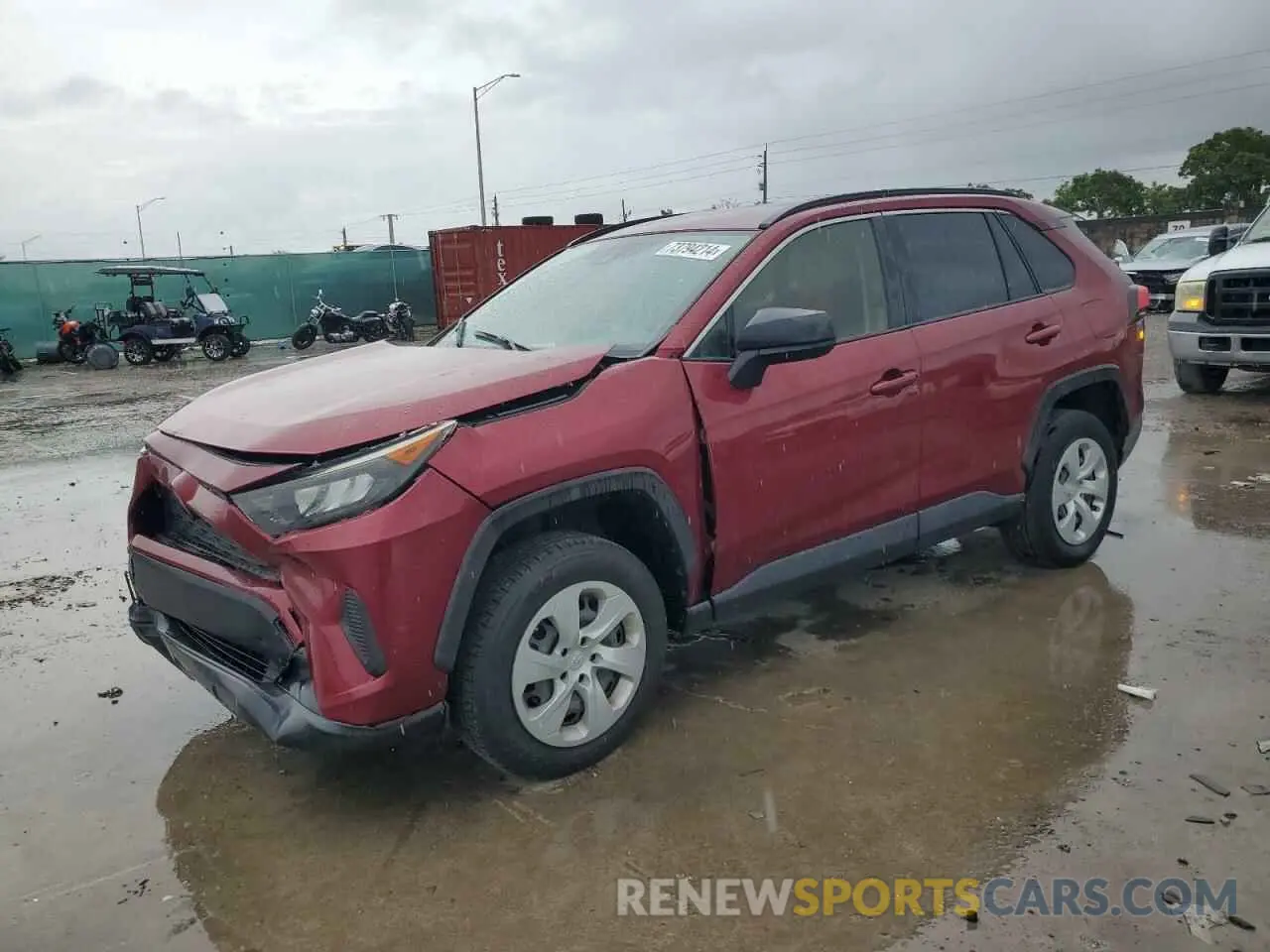1 Photograph of a damaged car JTMH1RFV3KD502505 TOYOTA RAV4 2019