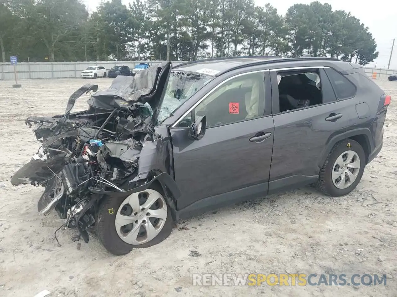 1 Photograph of a damaged car JTMH1RFV3KJ007268 TOYOTA RAV4 2019