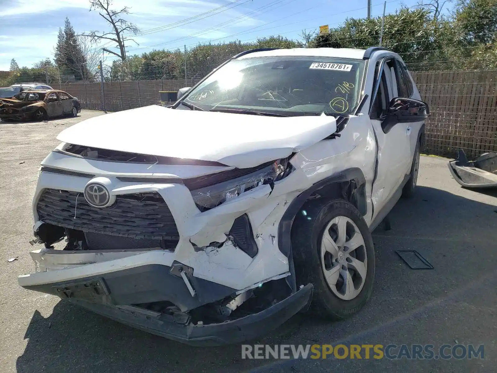 2 Photograph of a damaged car JTMH1RFV8KD027739 TOYOTA RAV4 2019