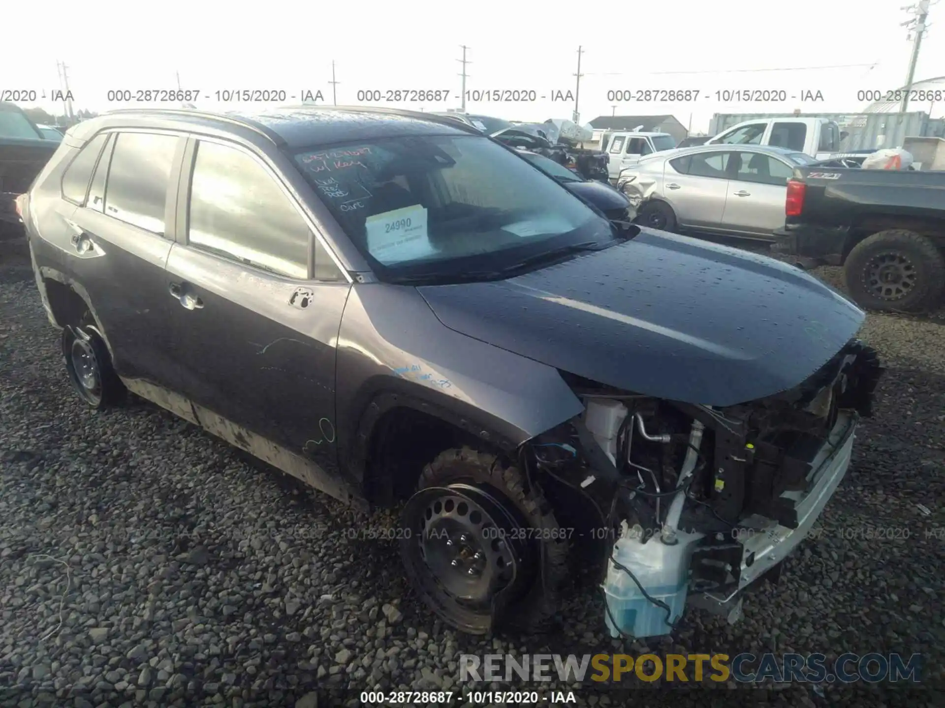 1 Photograph of a damaged car JTMH1RFV8KJ016743 TOYOTA RAV4 2019