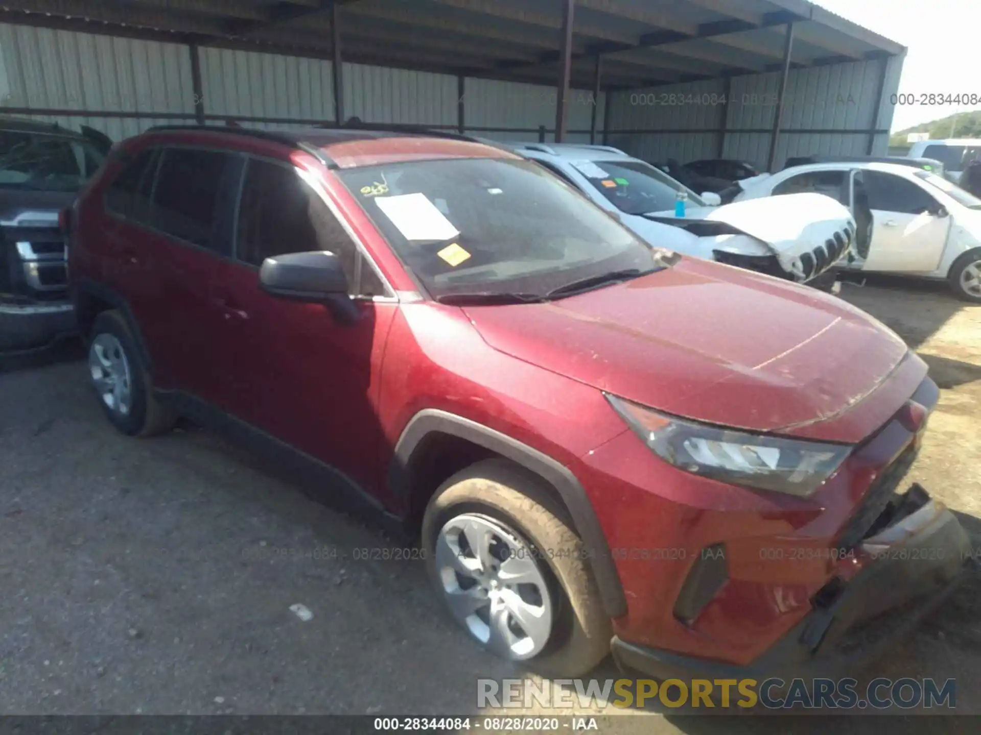 1 Photograph of a damaged car JTMH1RFVXKJ016923 TOYOTA RAV4 2019