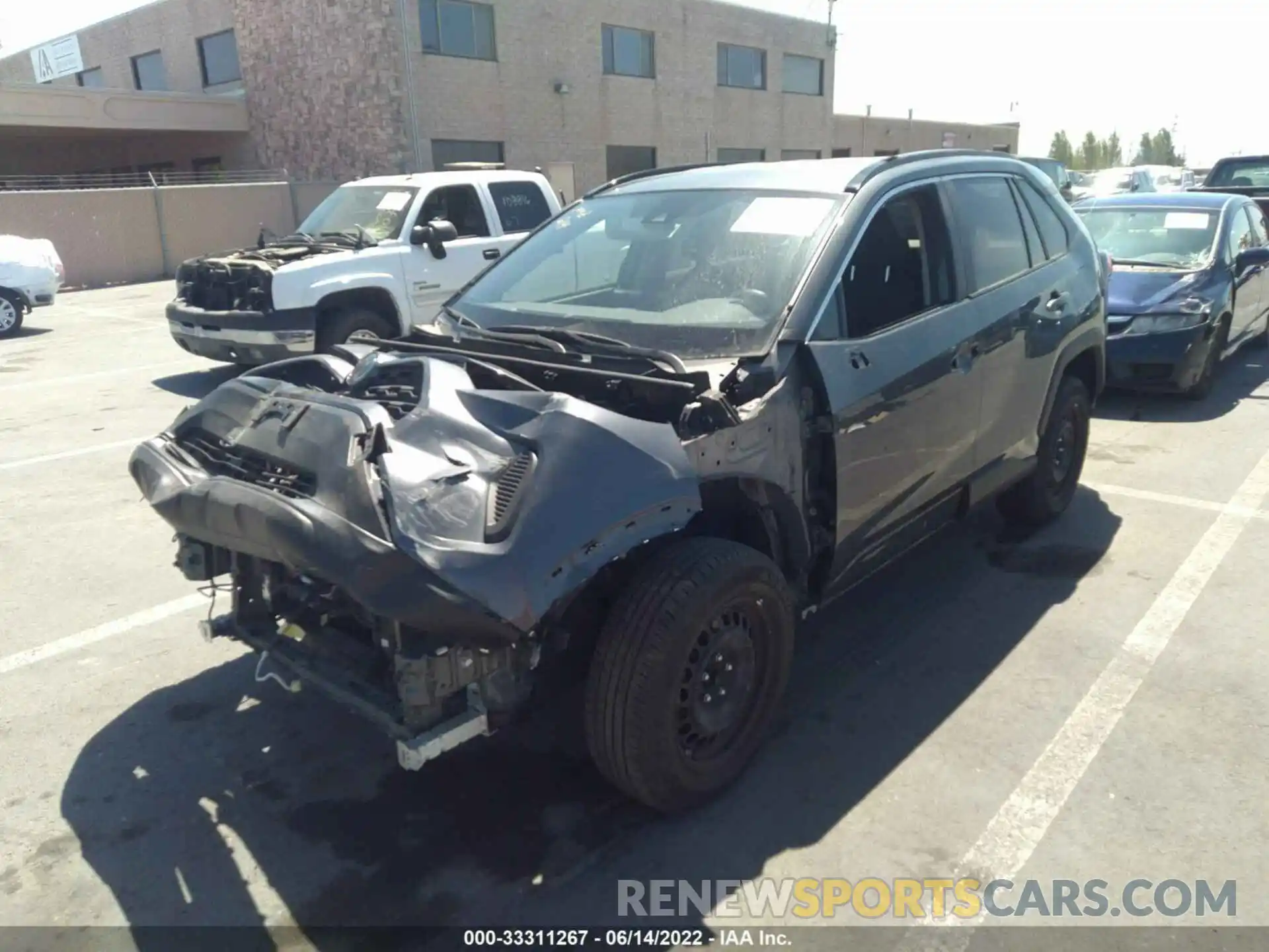 2 Photograph of a damaged car JTMK1RFV1KD009704 TOYOTA RAV4 2019