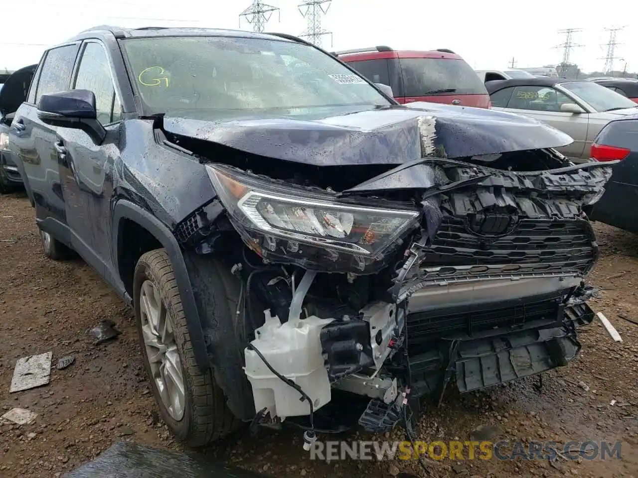 1 Photograph of a damaged car JTMN1RFV3KD520604 TOYOTA RAV4 2019