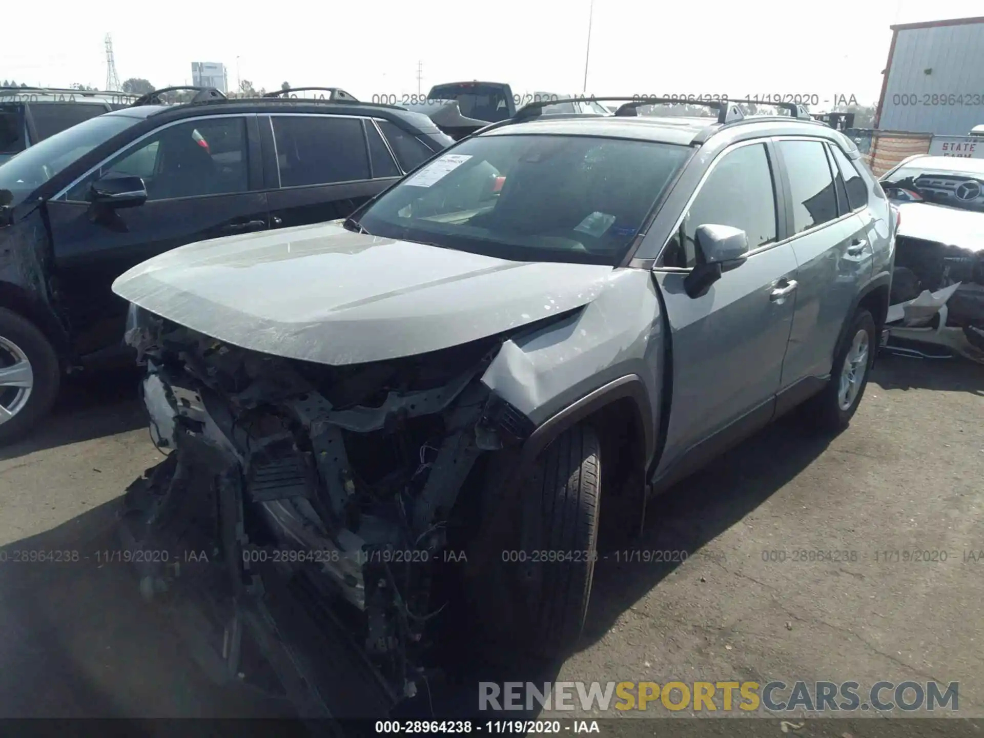 2 Photograph of a damaged car JTMP1RFV4KD010299 TOYOTA RAV4 2019