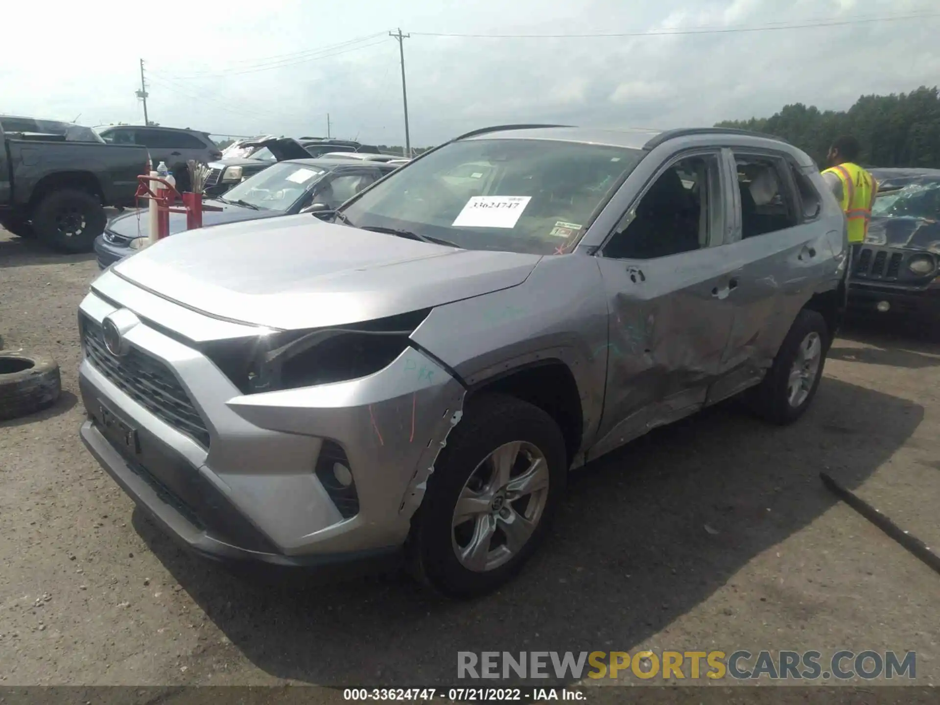 2 Photograph of a damaged car JTMP1RFV8KD522115 TOYOTA RAV4 2019