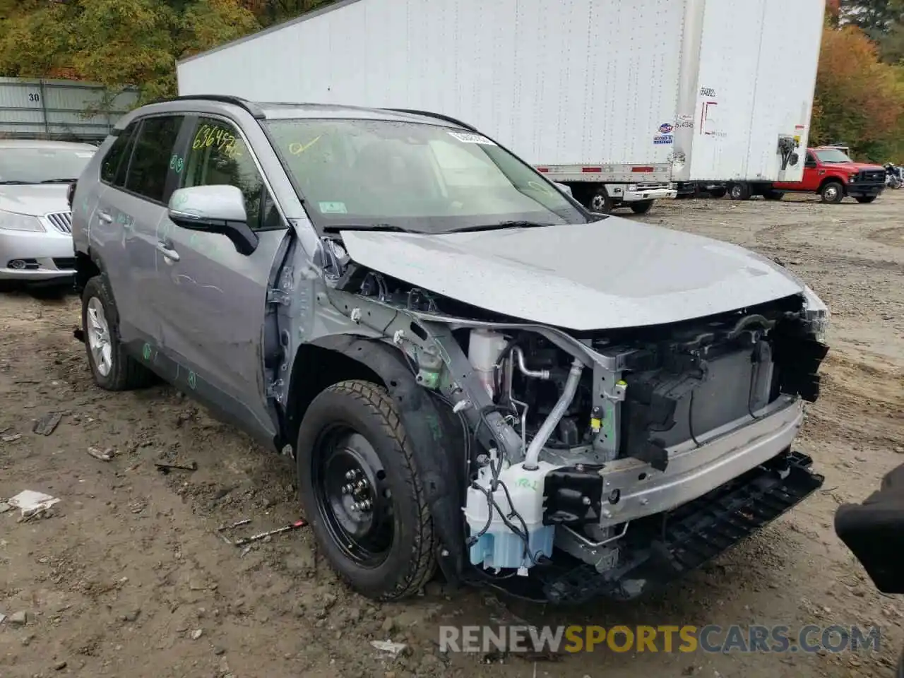 1 Photograph of a damaged car JTMP1RFVXKD021873 TOYOTA RAV4 2019