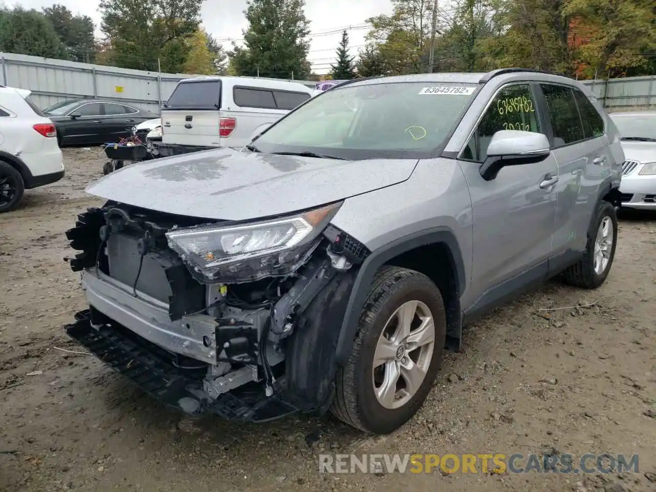 2 Photograph of a damaged car JTMP1RFVXKD021873 TOYOTA RAV4 2019