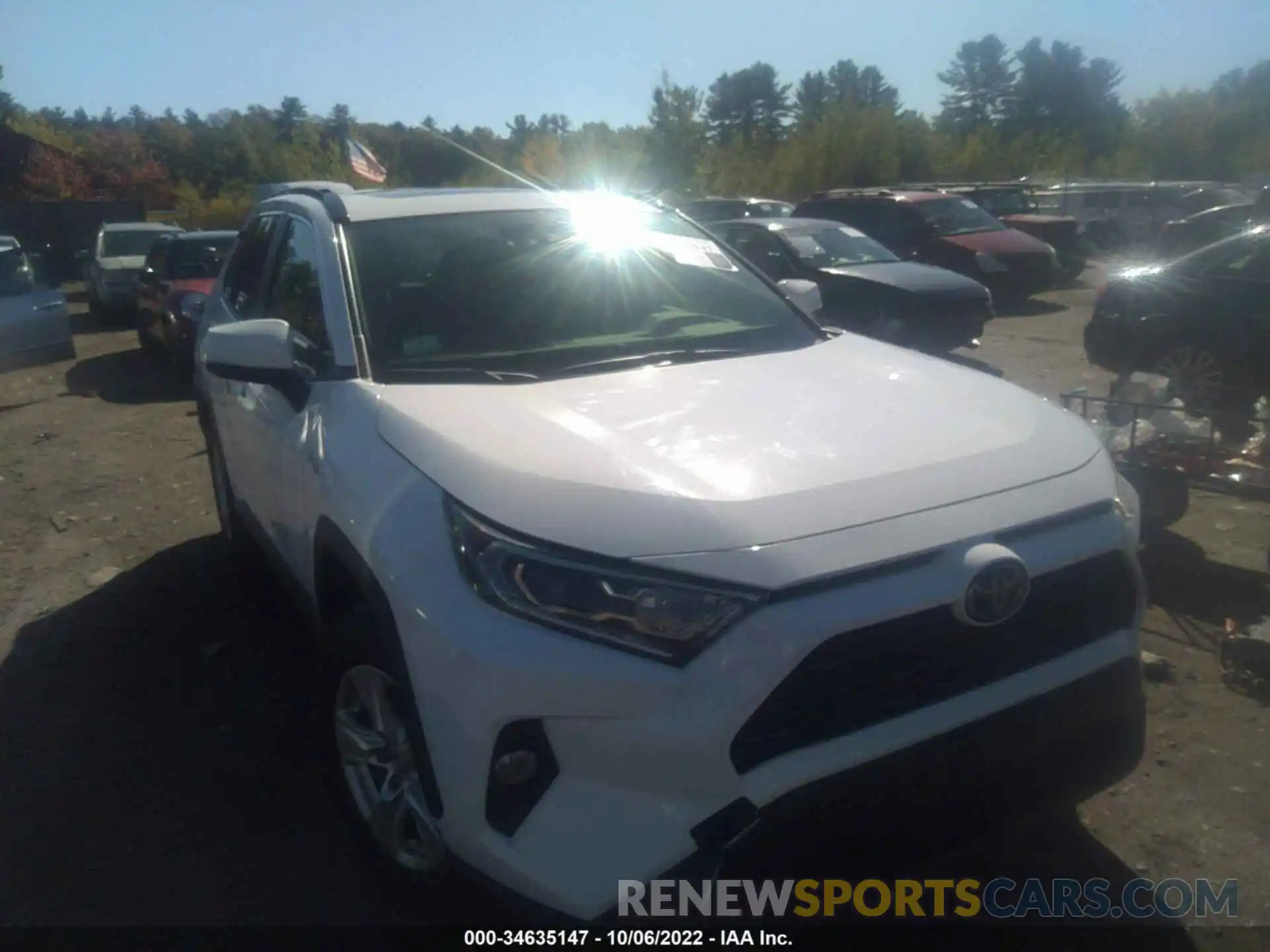 1 Photograph of a damaged car JTMRWRFV0KD012402 TOYOTA RAV4 2019