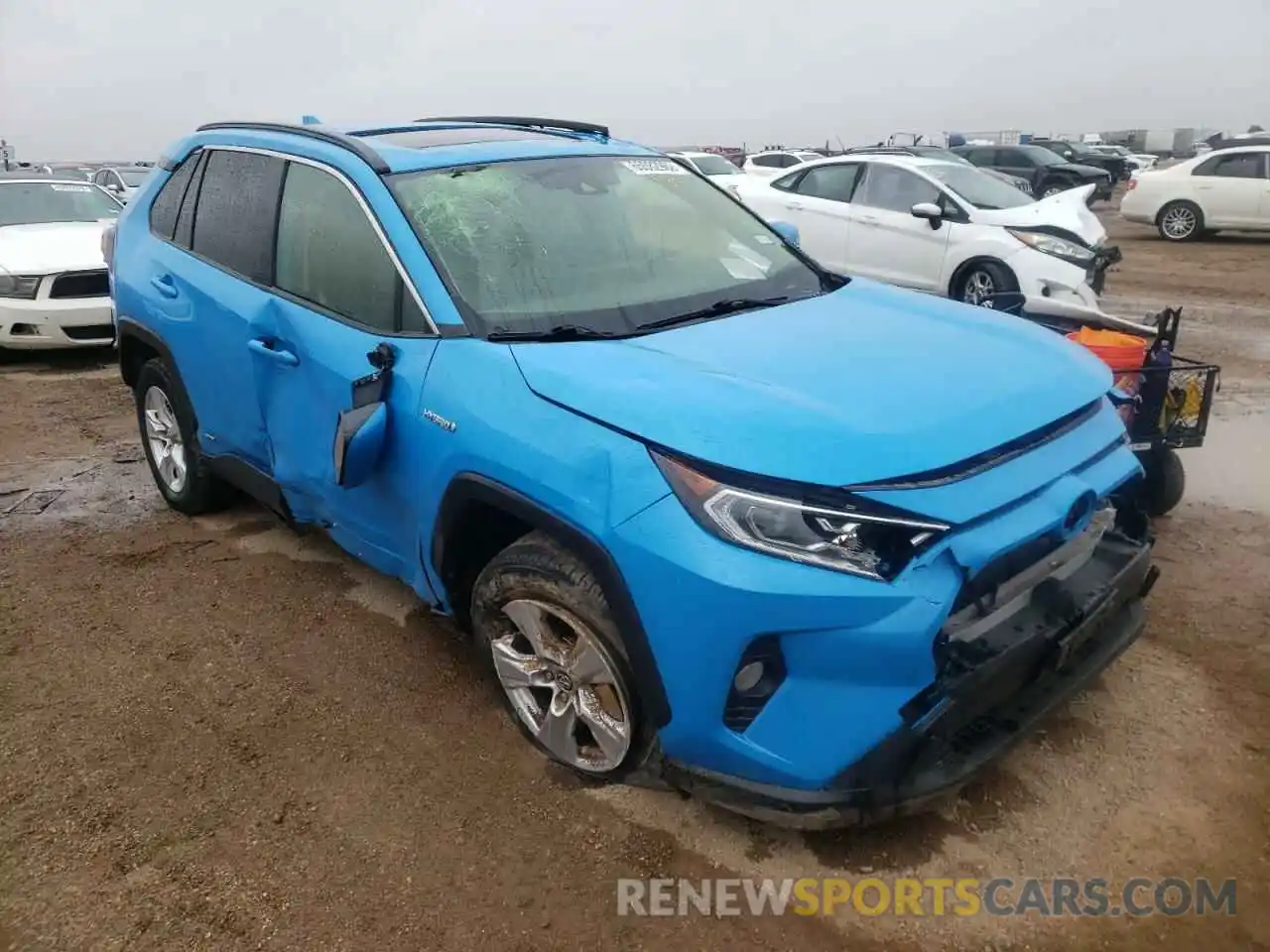 1 Photograph of a damaged car JTMRWRFV1KD034747 TOYOTA RAV4 2019