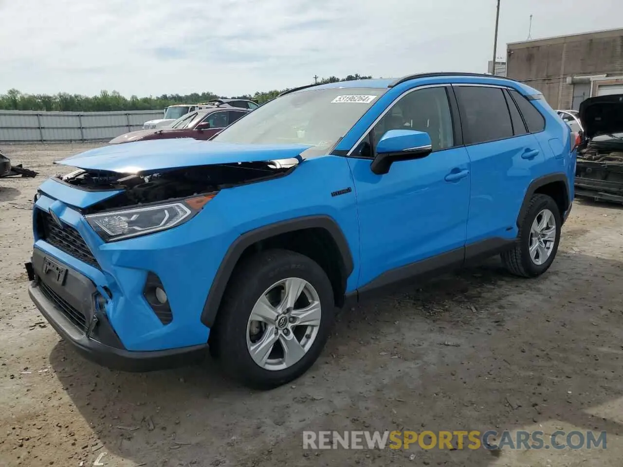 1 Photograph of a damaged car JTMRWRFV2KD028214 TOYOTA RAV4 2019
