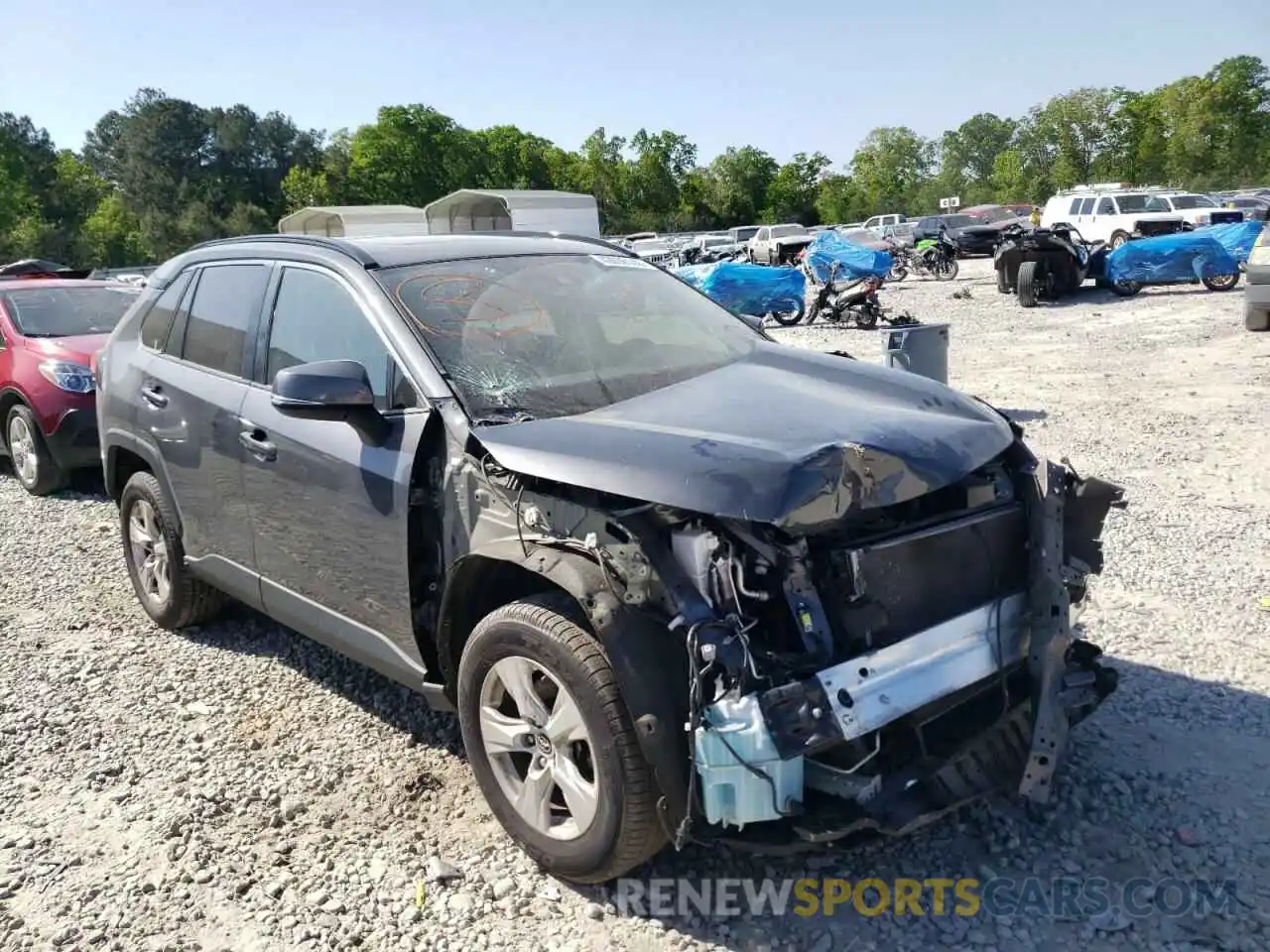 1 Photograph of a damaged car JTMW1RFV0KD030139 TOYOTA RAV4 2019