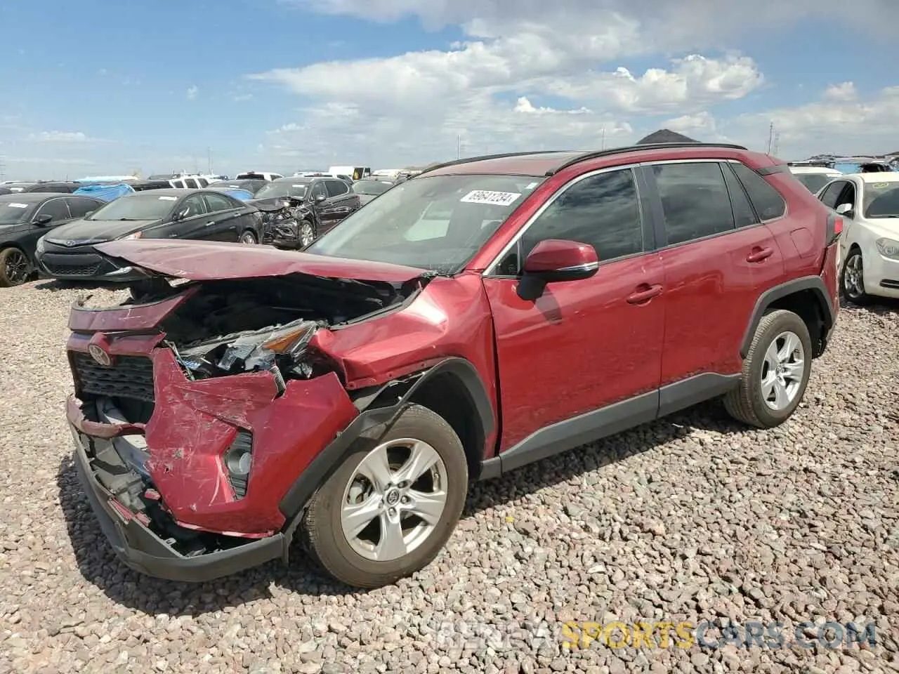 1 Photograph of a damaged car JTMW1RFV7KD004041 TOYOTA RAV4 2019