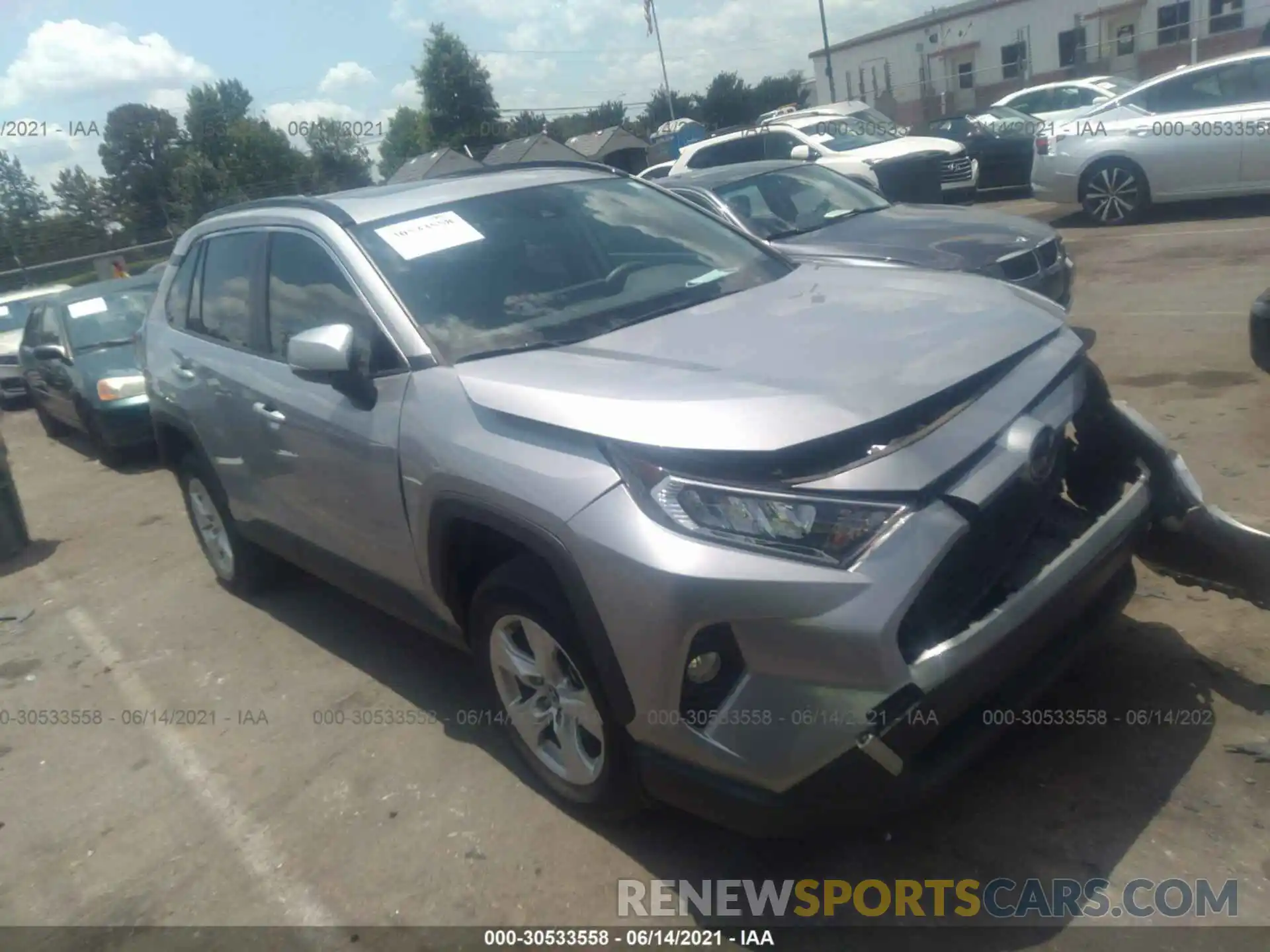 1 Photograph of a damaged car JTMW1RFV9KD020239 TOYOTA RAV4 2019