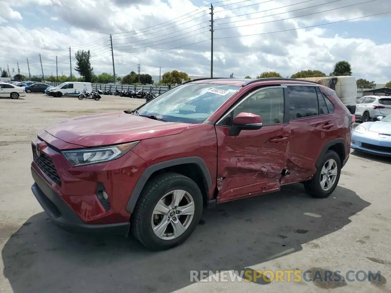 1 Photograph of a damaged car JTMW1RFV9KD500555 TOYOTA RAV4 2019