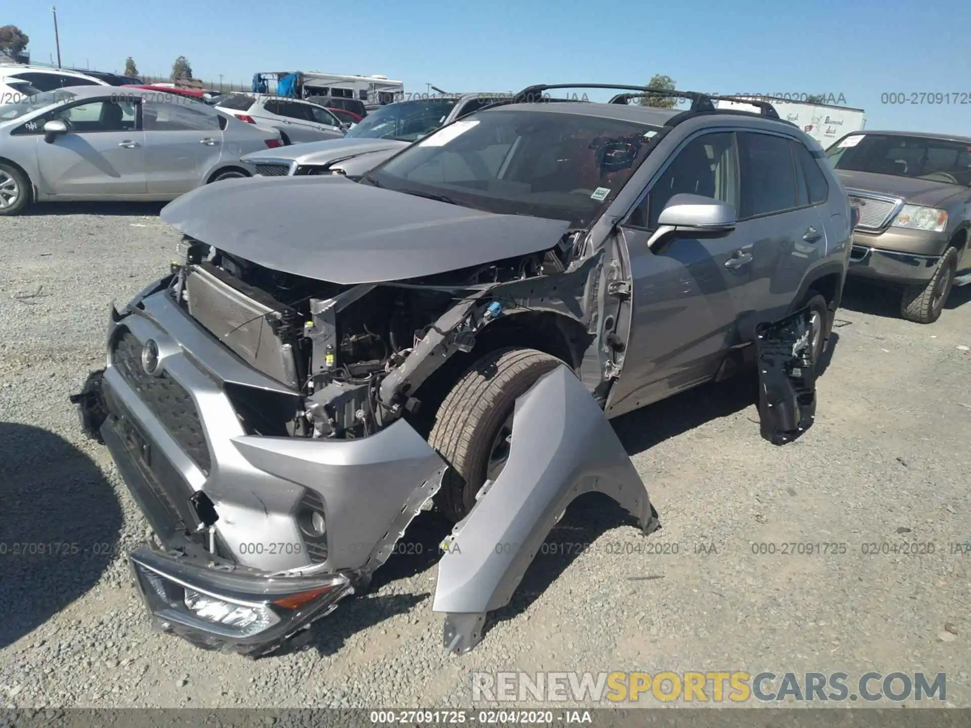 2 Photograph of a damaged car JTMW1RFV9KJ001580 TOYOTA RAV4 2019