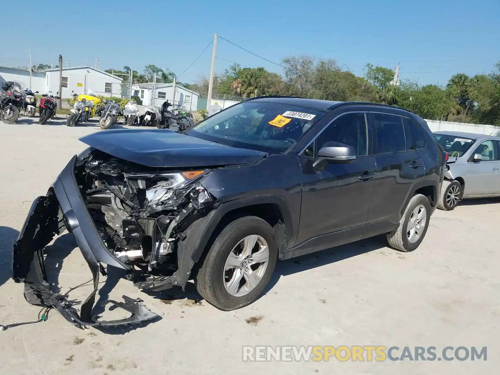 2 Photograph of a damaged car JTMW1RFVXKD505487 TOYOTA RAV4 2019