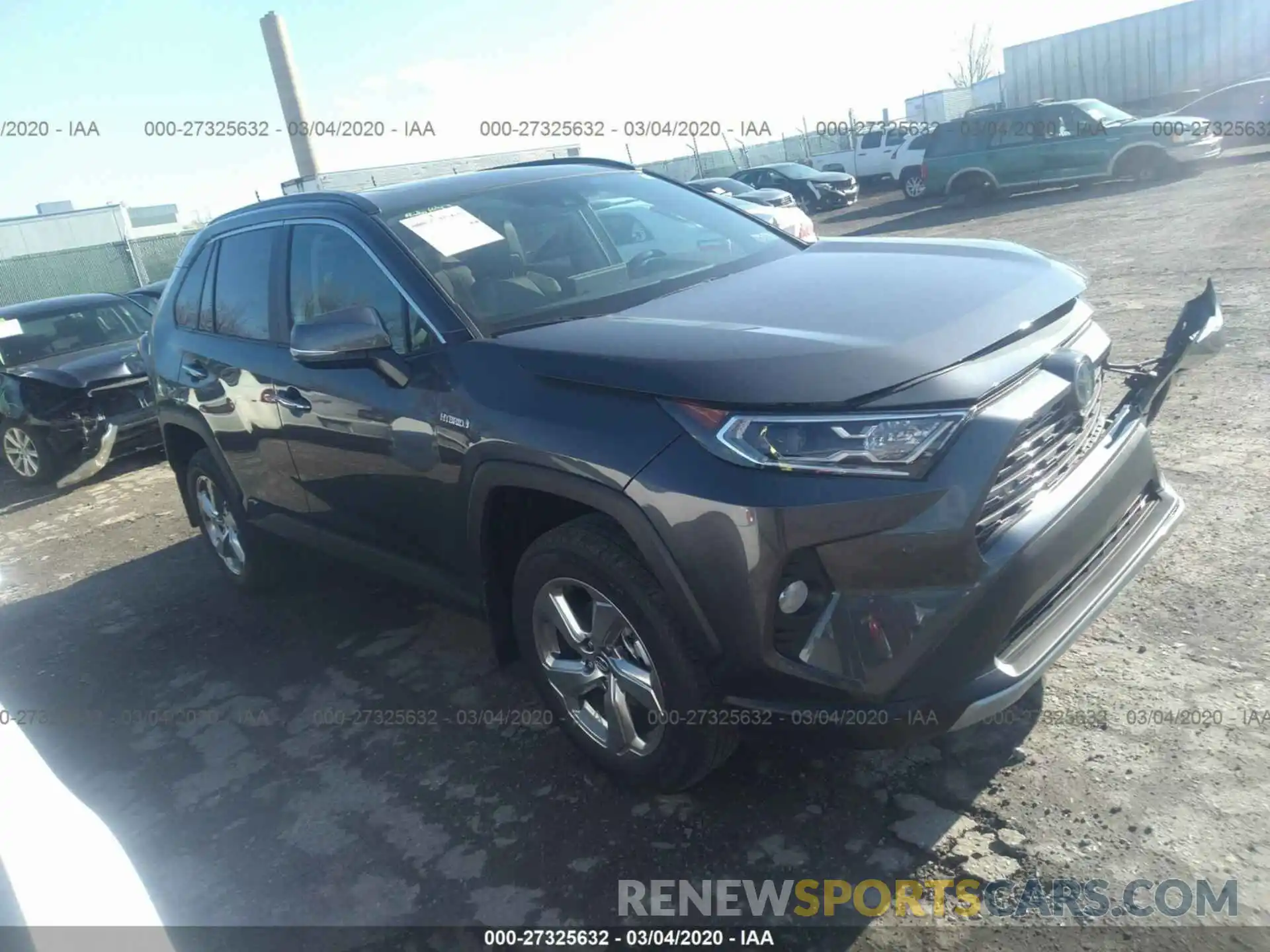 1 Photograph of a damaged car 2T3DWRFV1LW075247 TOYOTA RAV4 2020