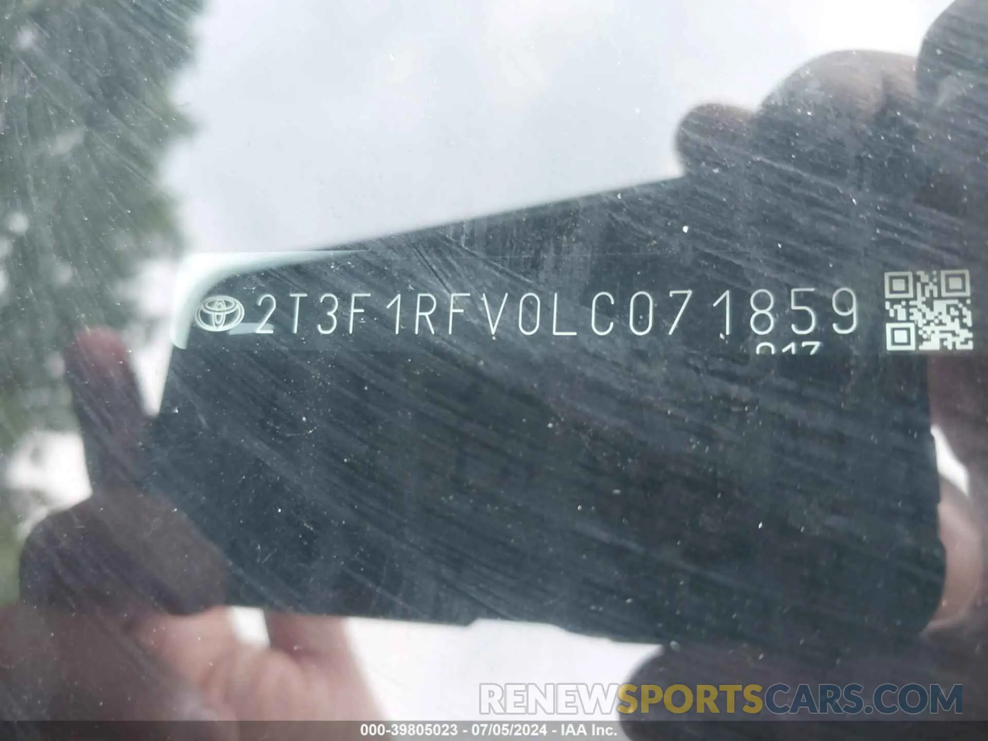 9 Photograph of a damaged car 2T3F1RFV0LC071859 TOYOTA RAV4 2020