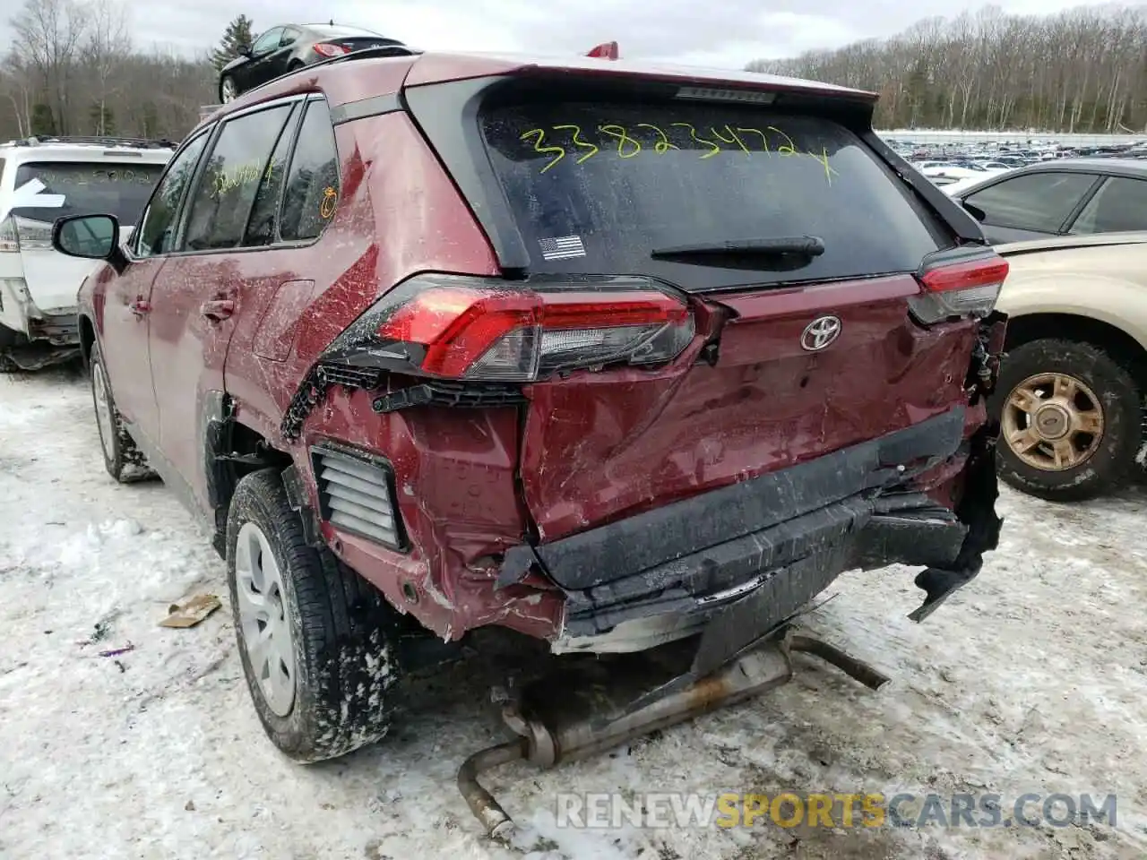 9 Photograph of a damaged car 2T3F1RFV0LC129047 TOYOTA RAV4 2020