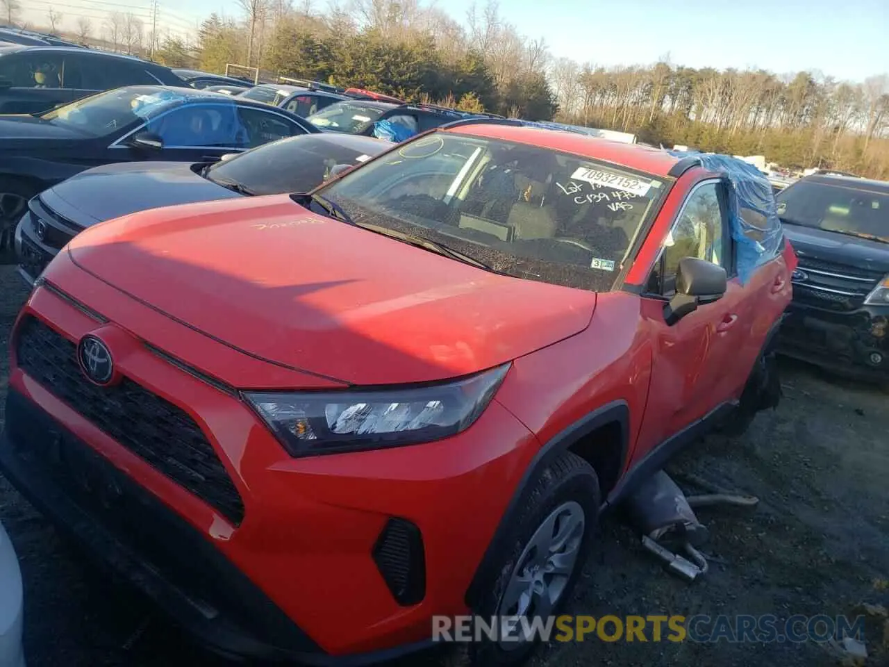 1 Photograph of a damaged car 2T3F1RFV0LW090877 TOYOTA RAV4 2020