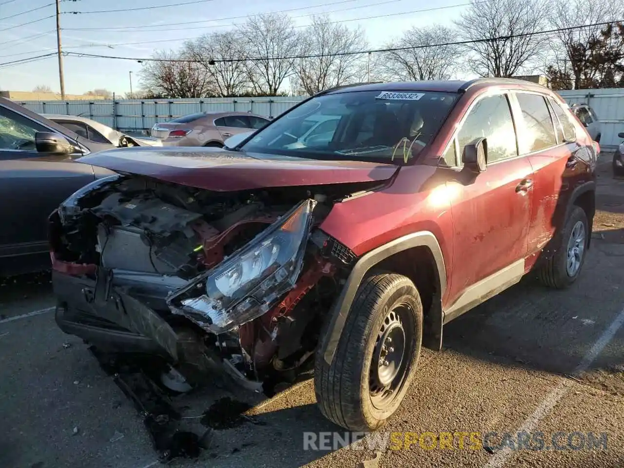 2 Photograph of a damaged car 2T3F1RFV6LW116513 TOYOTA RAV4 2020