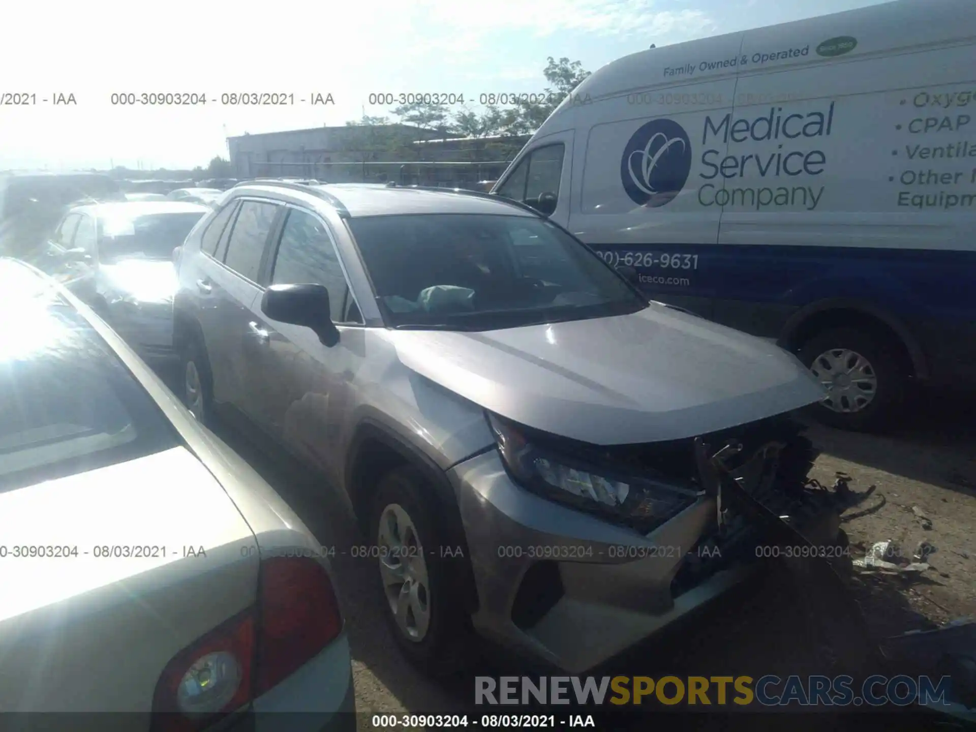 1 Photograph of a damaged car 2T3F1RFV7LC115999 TOYOTA RAV4 2020