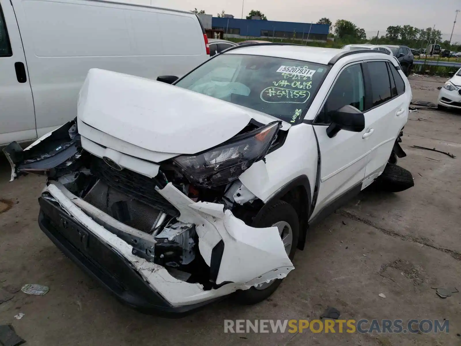 2 Photograph of a damaged car 2T3F1RFVXLC110618 TOYOTA RAV4 2020