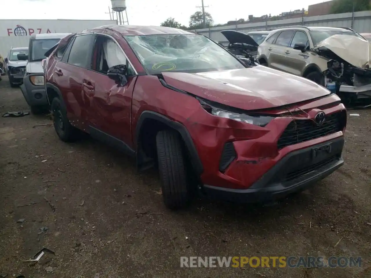 1 Photograph of a damaged car 2T3F1RFVXLW132391 TOYOTA RAV4 2020