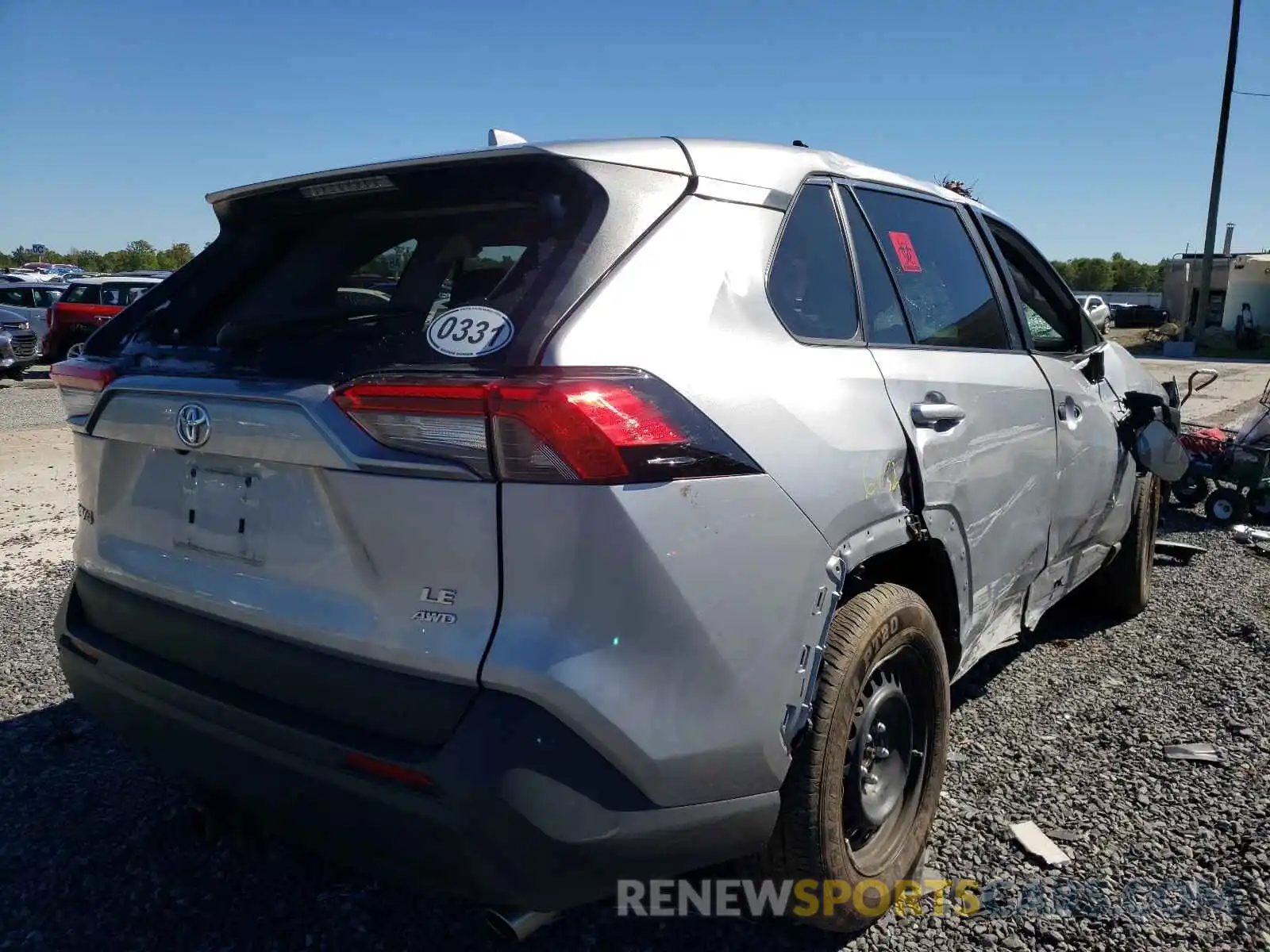 4 Photograph of a damaged car 2T3G1RFV7LW138833 TOYOTA RAV4 2020