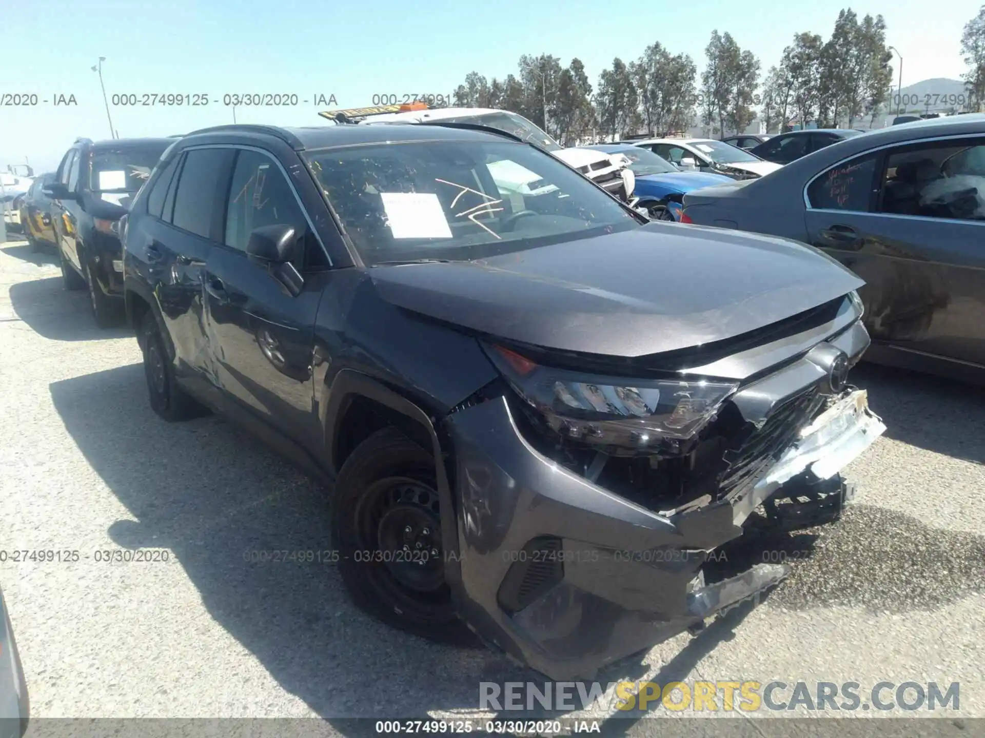 1 Photograph of a damaged car 2T3H1RFV0LC045464 TOYOTA RAV4 2020