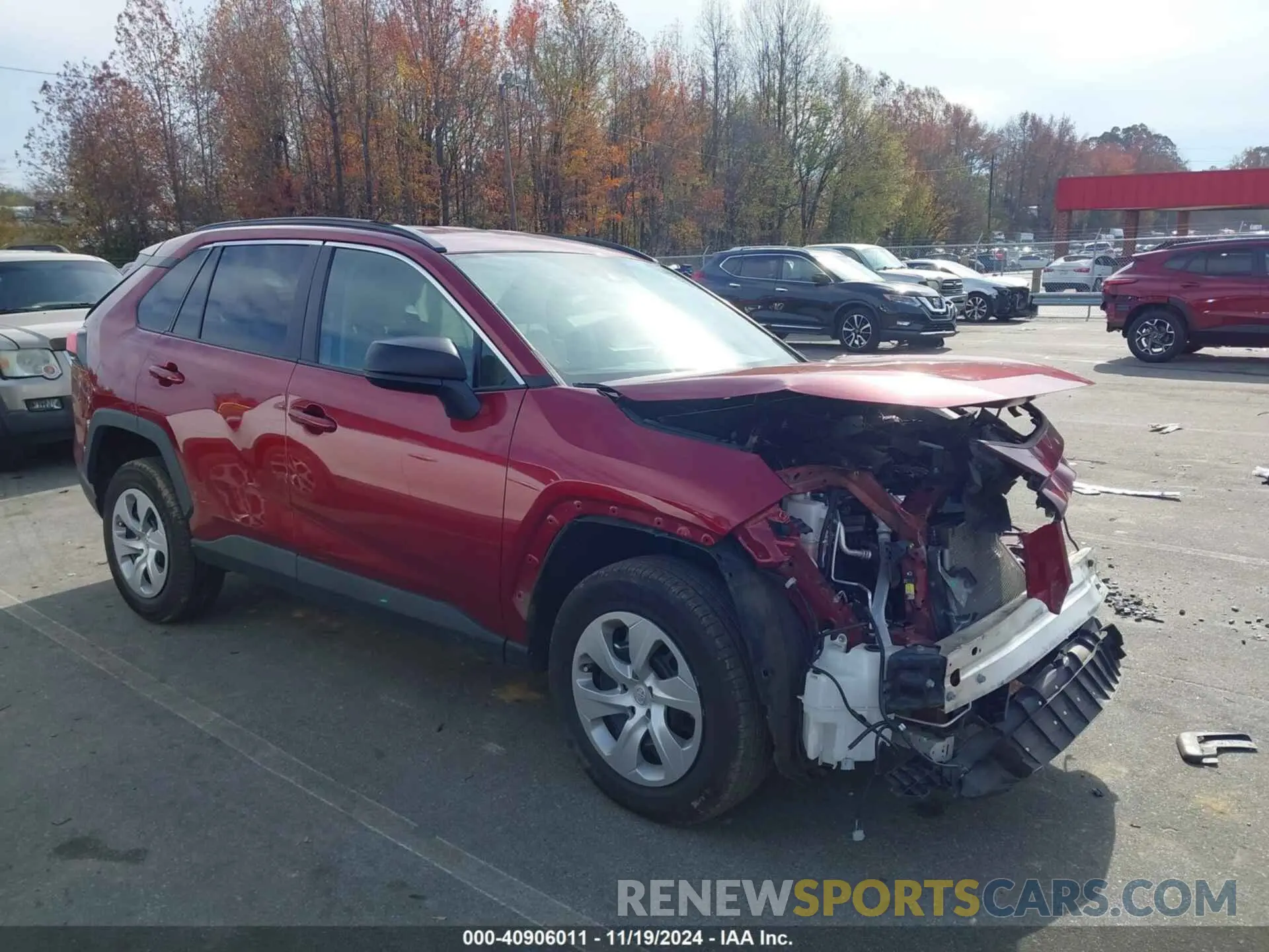 1 Photograph of a damaged car 2T3H1RFV0LC073331 TOYOTA RAV4 2020