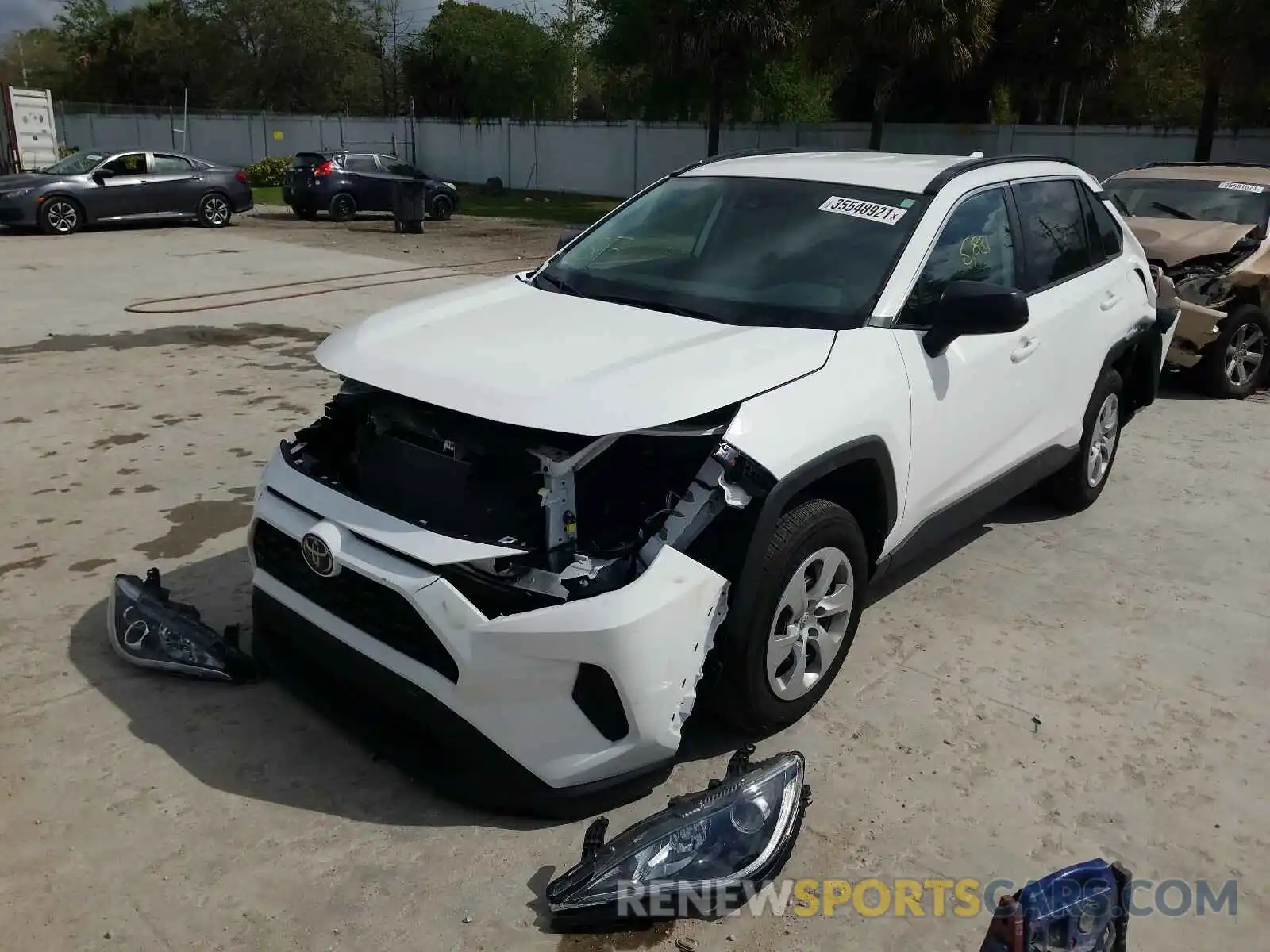 2 Photograph of a damaged car 2T3H1RFV0LC076519 TOYOTA RAV4 2020